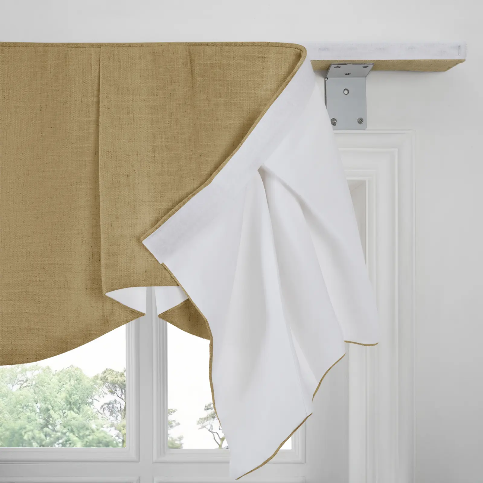 Liz Linen Board Mounted Sheffield Valance - Image 95