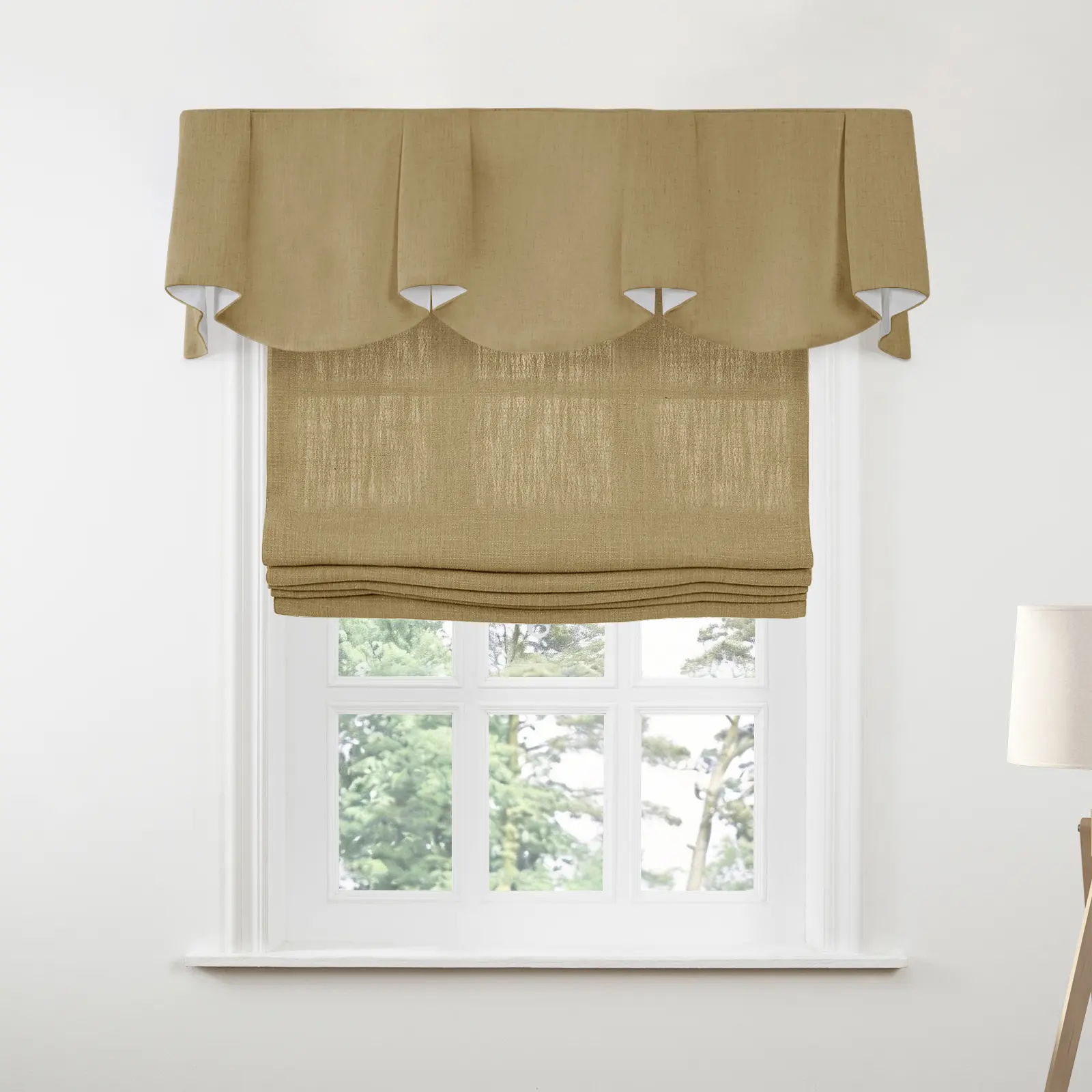 Liz Linen Board Mounted Sheffield Valance - Image 96