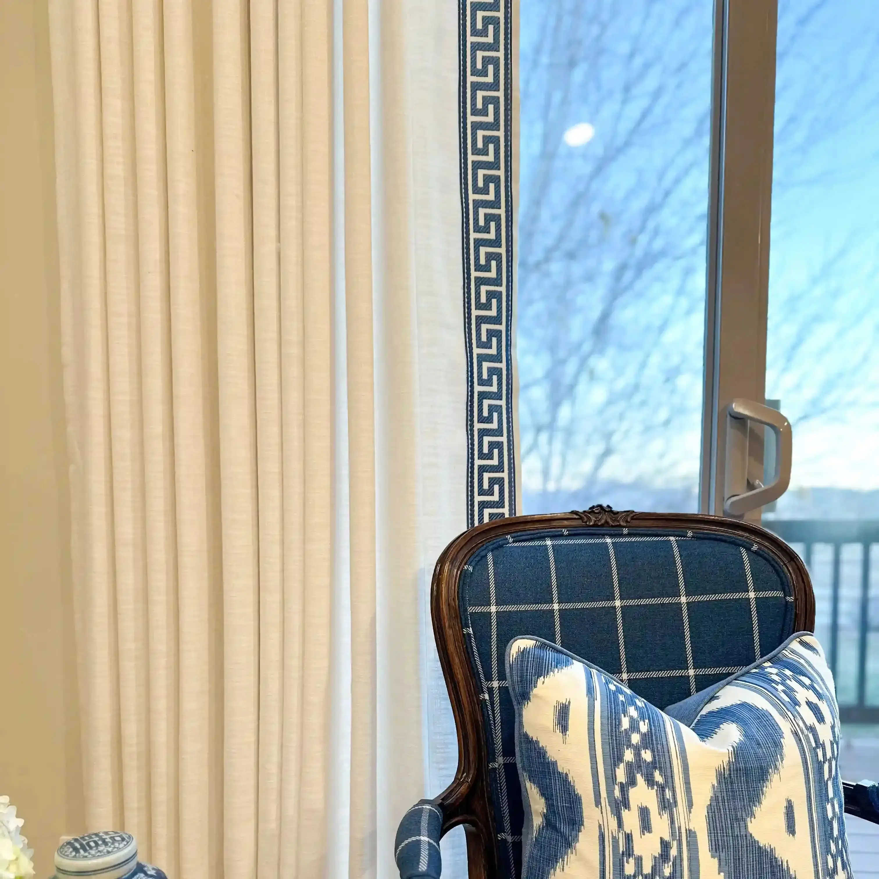 Liz Linen Curtains with Border Trim (Sold per Pair) - Image 16