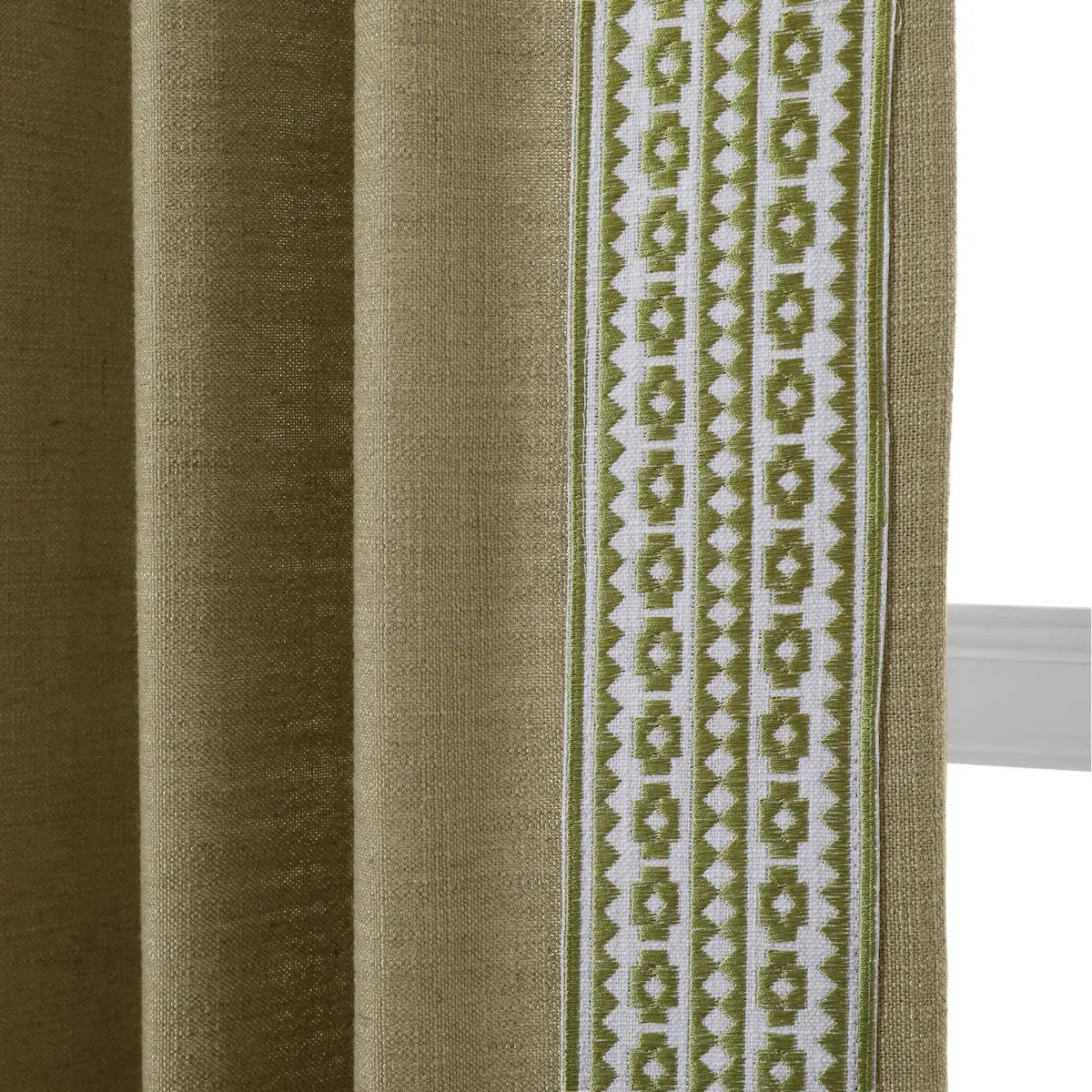 Liz Linen Curtains with Border Trim (Sold per Pair) - Image 74