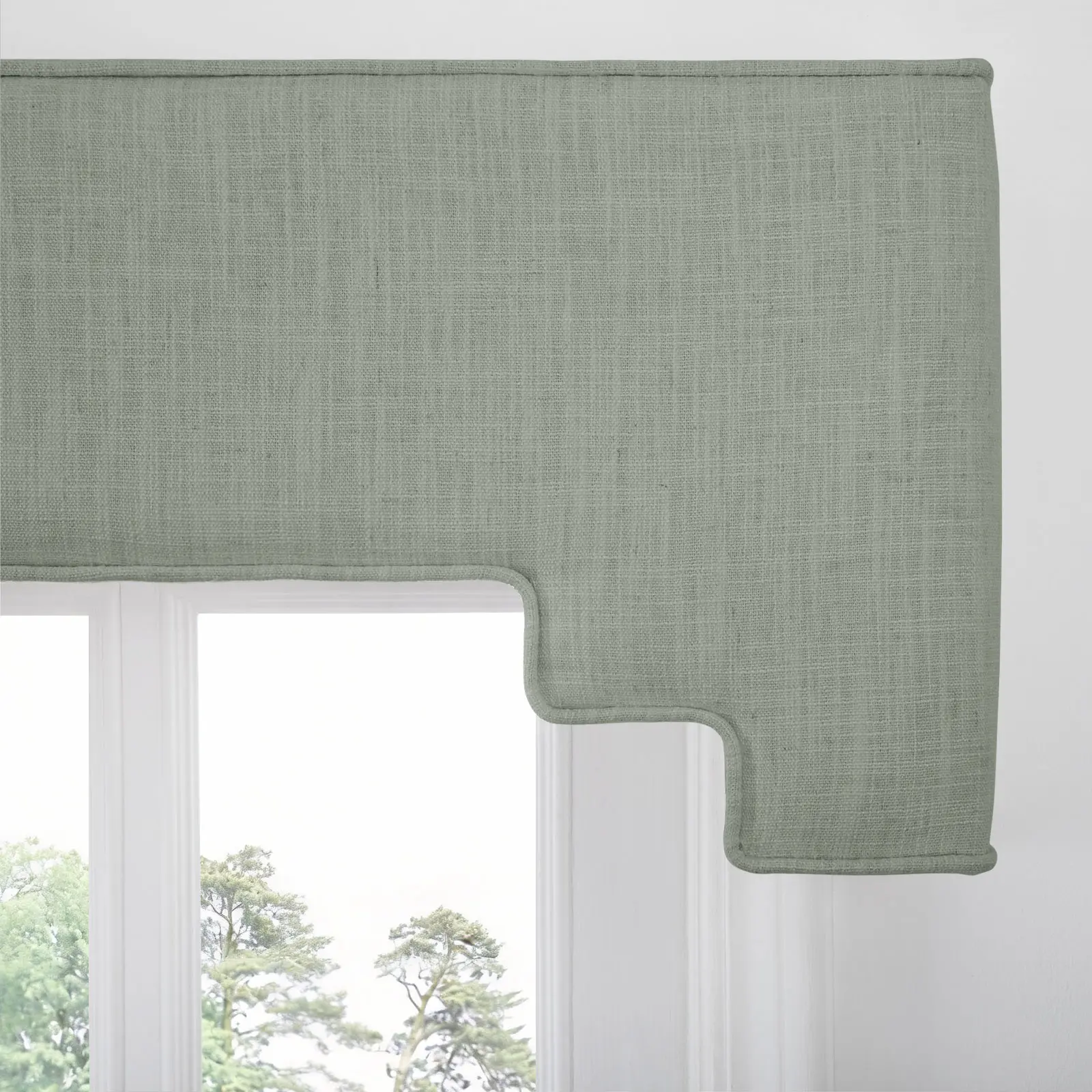 Liz Linen Decorative Stepped Cornice - Image 100