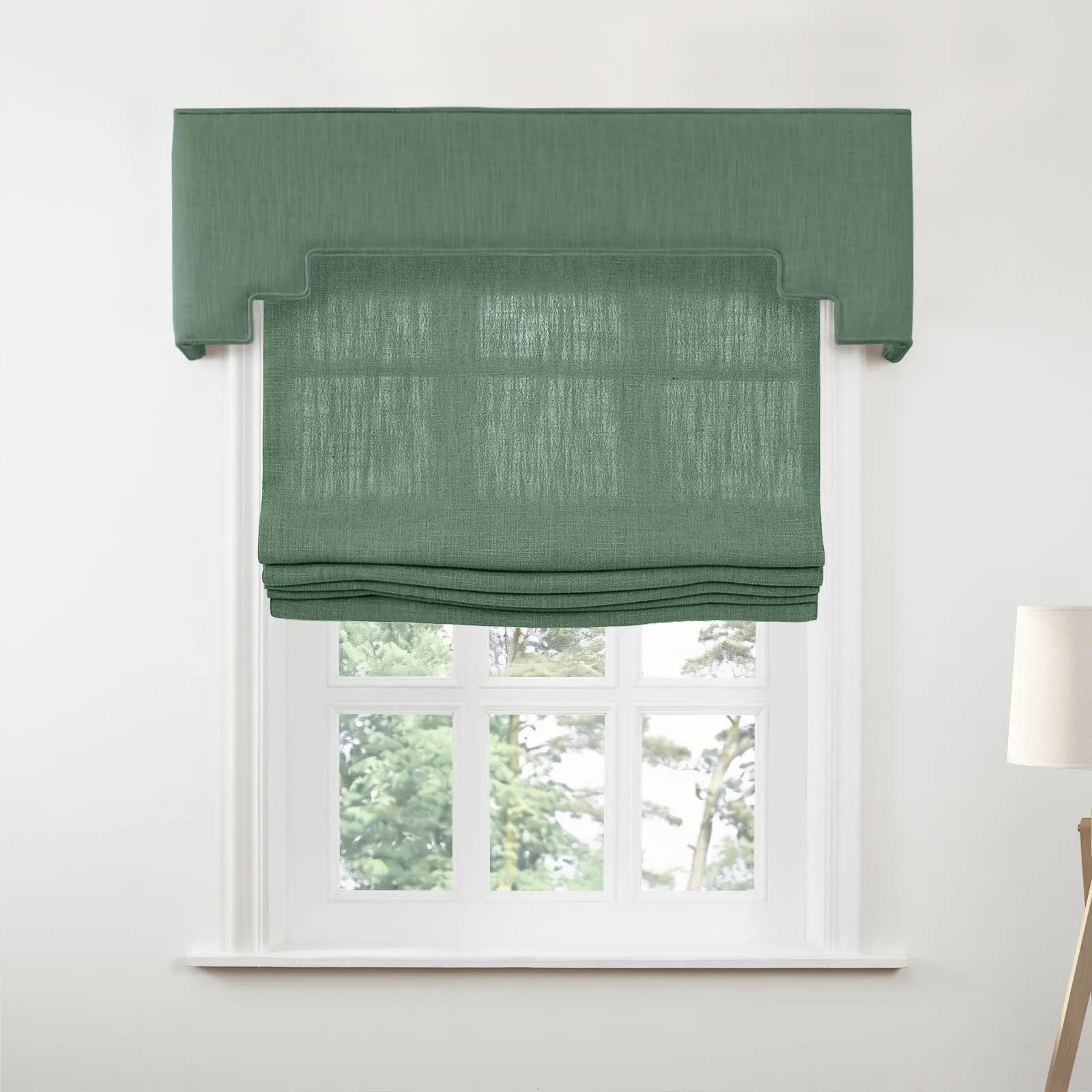 Liz Linen Decorative Stepped Cornice - Image 109