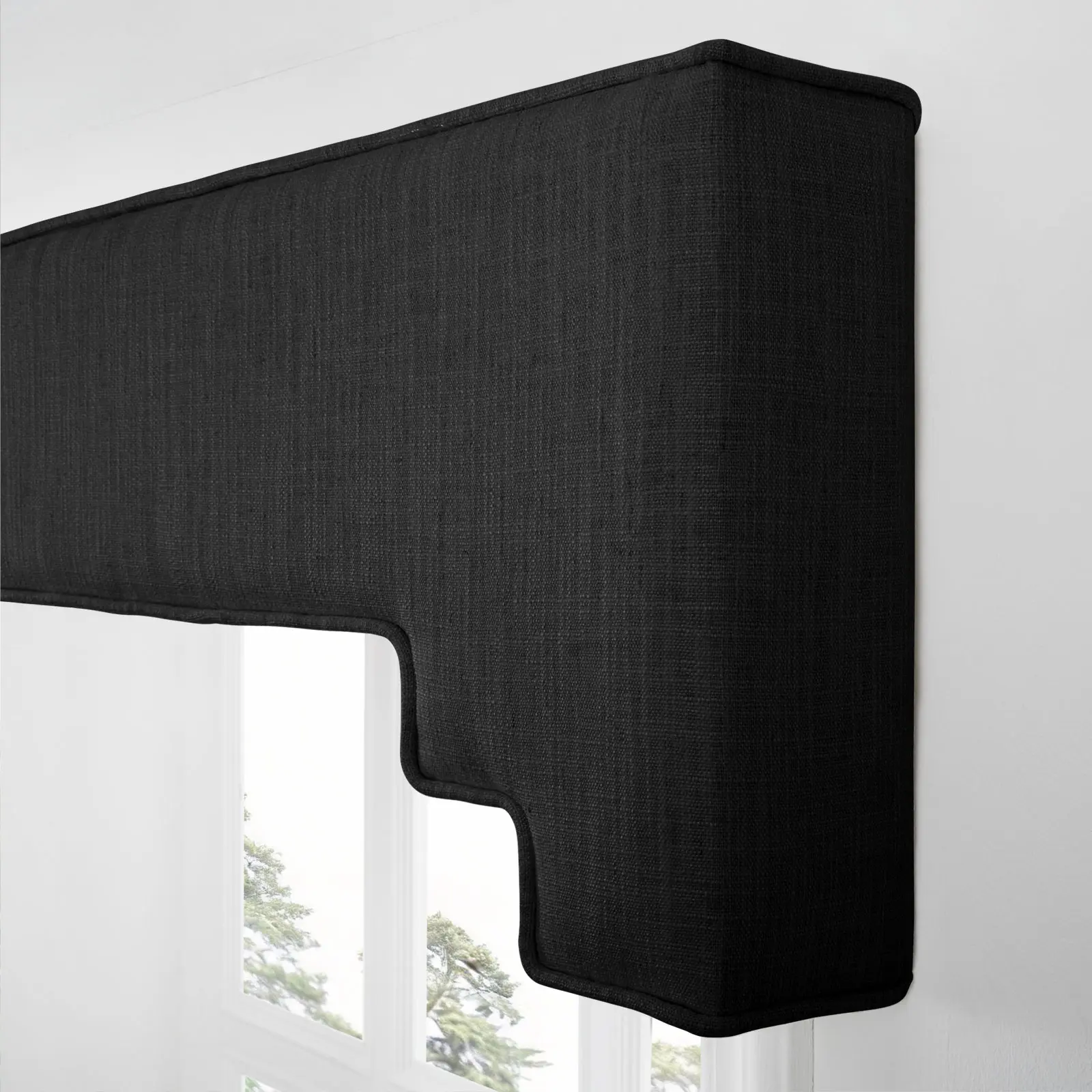 Liz Linen Decorative Stepped Cornice - Image 11
