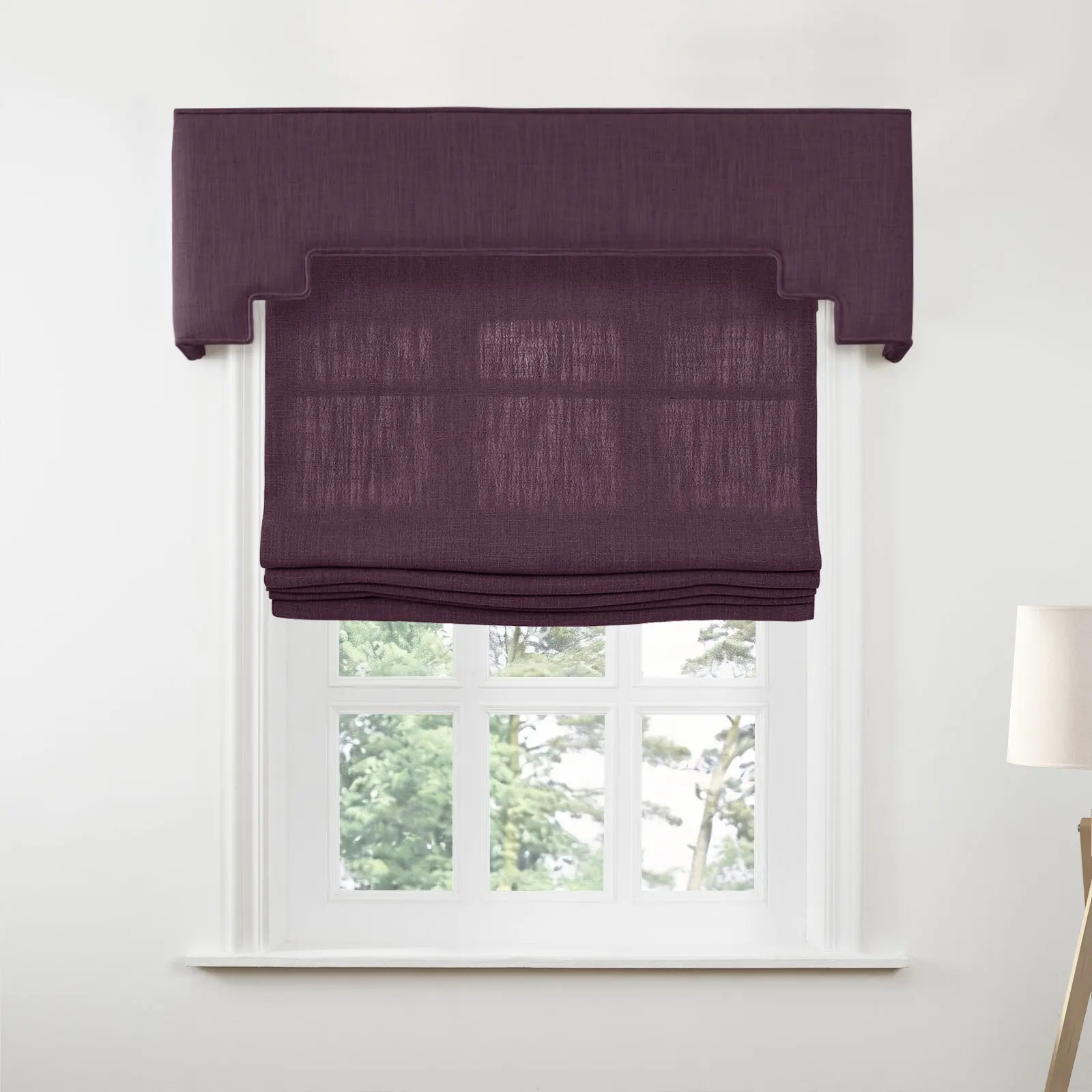 Liz Linen Decorative Stepped Cornice - Image 117