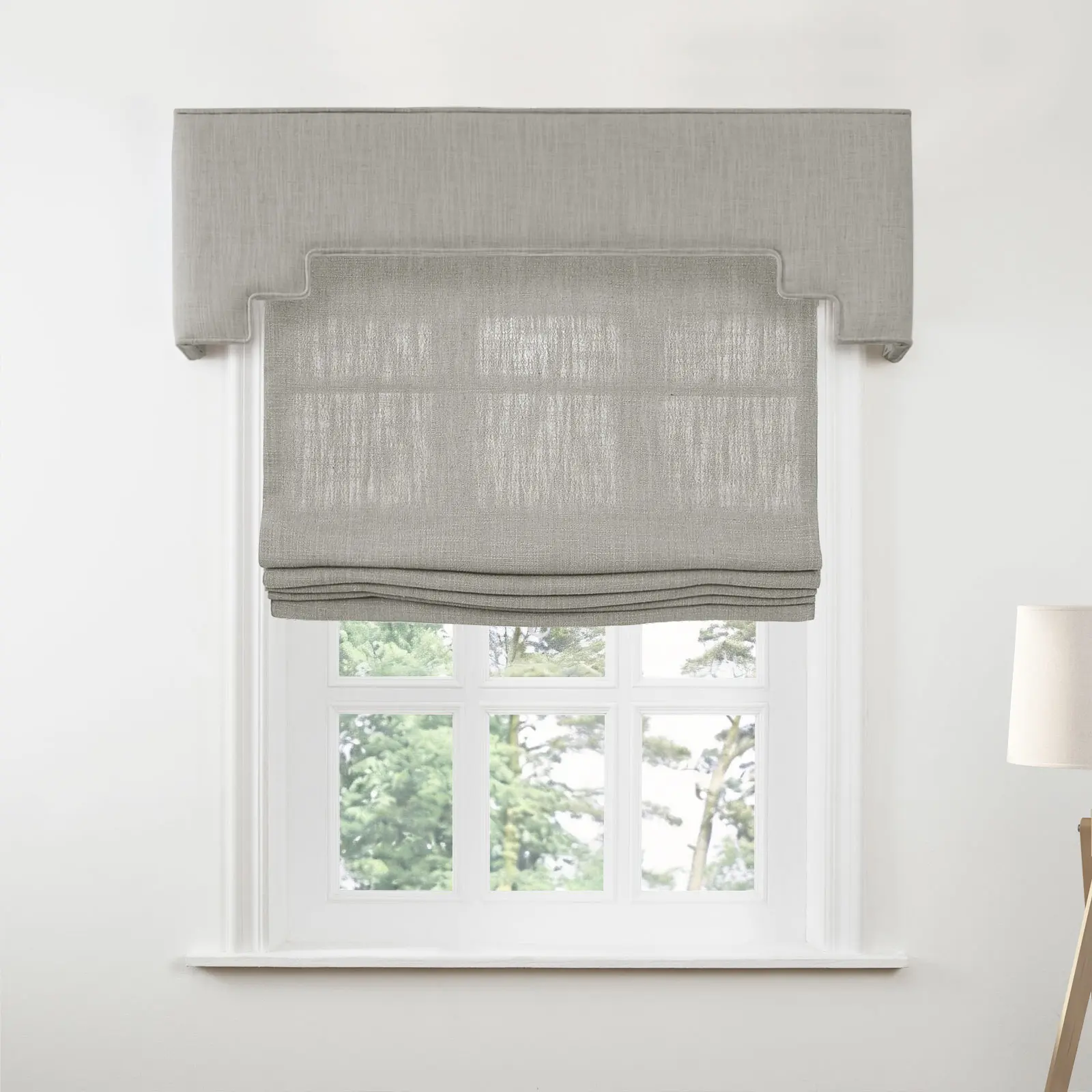 Liz Linen Decorative Stepped Cornice - Image 121