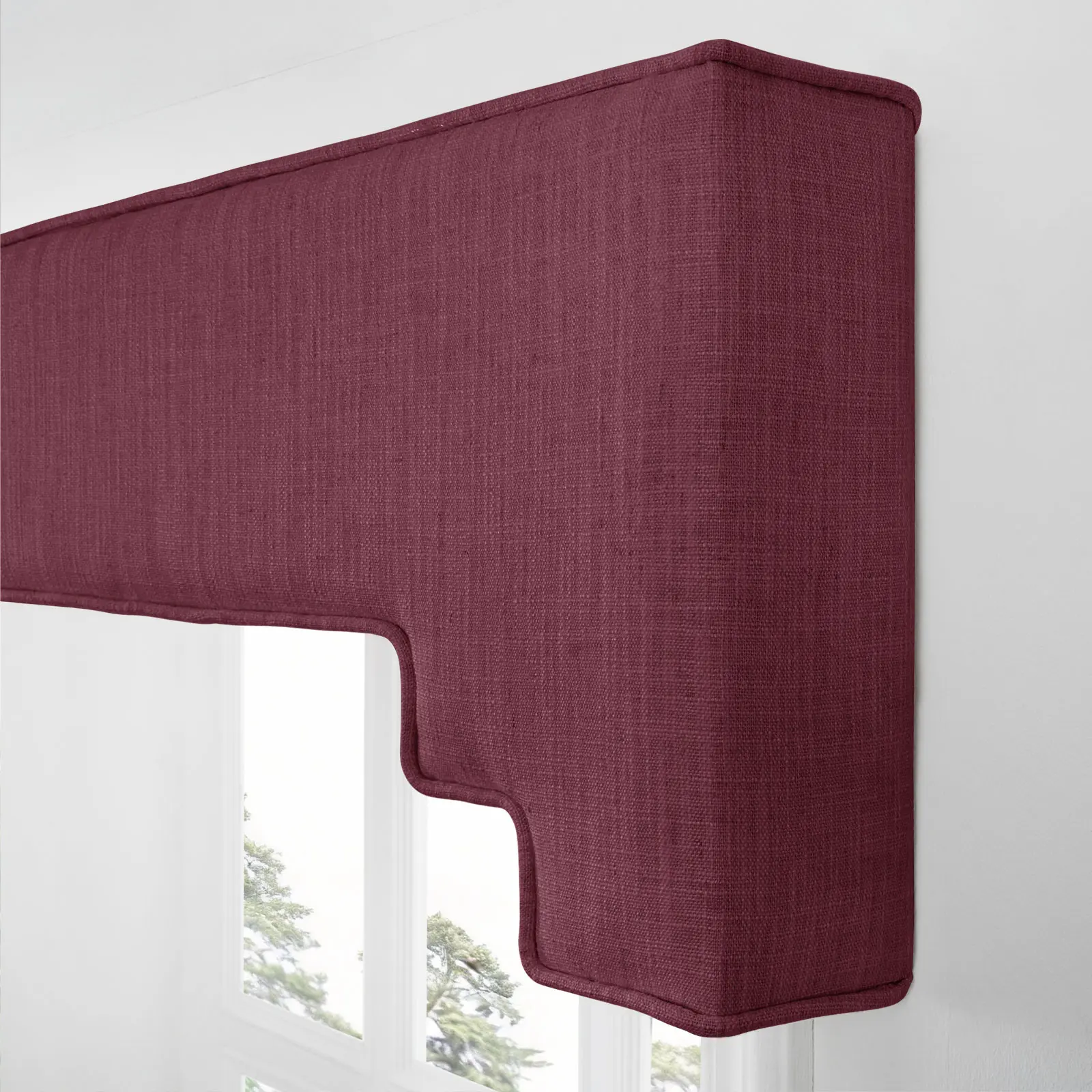 Liz Linen Decorative Stepped Cornice - Image 123