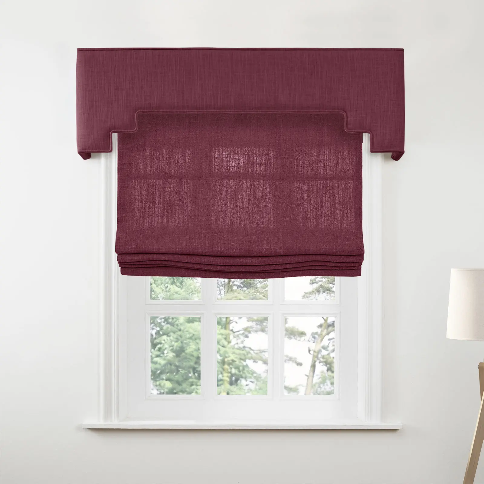Liz Linen Decorative Stepped Cornice - Image 125