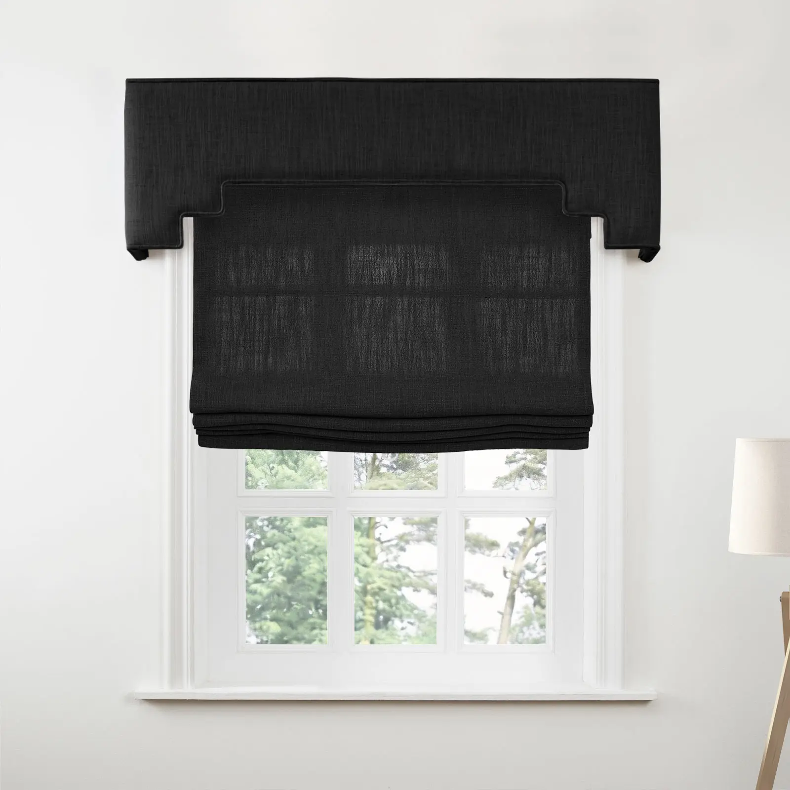 Liz Linen Decorative Stepped Cornice - Image 13