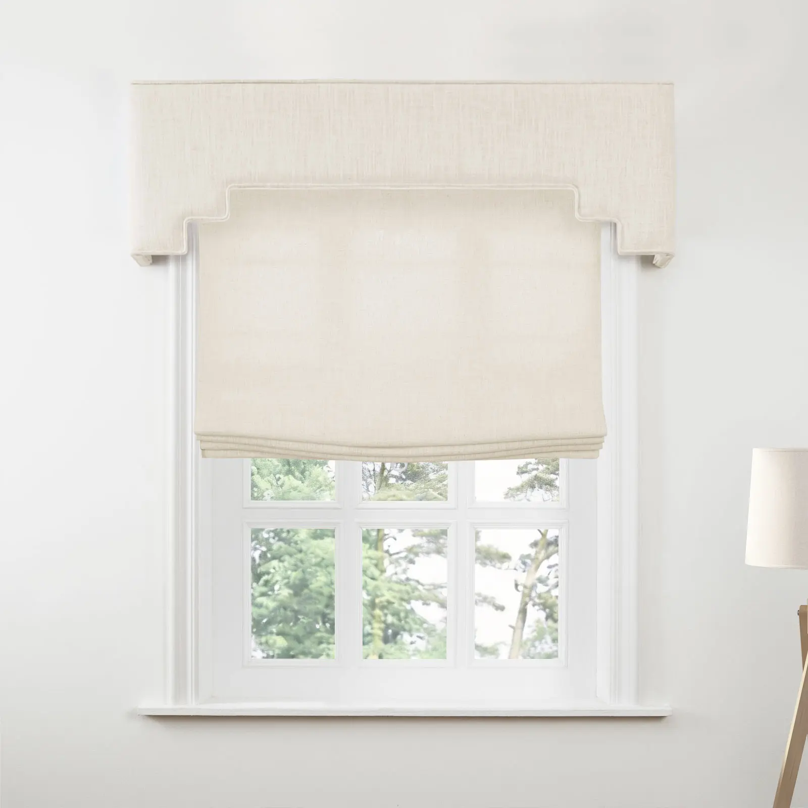 Liz Linen Decorative Stepped Cornice - Image 137