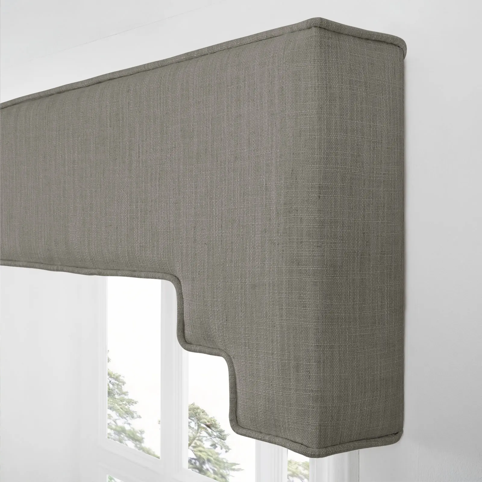 Liz Linen Decorative Stepped Cornice - Image 139