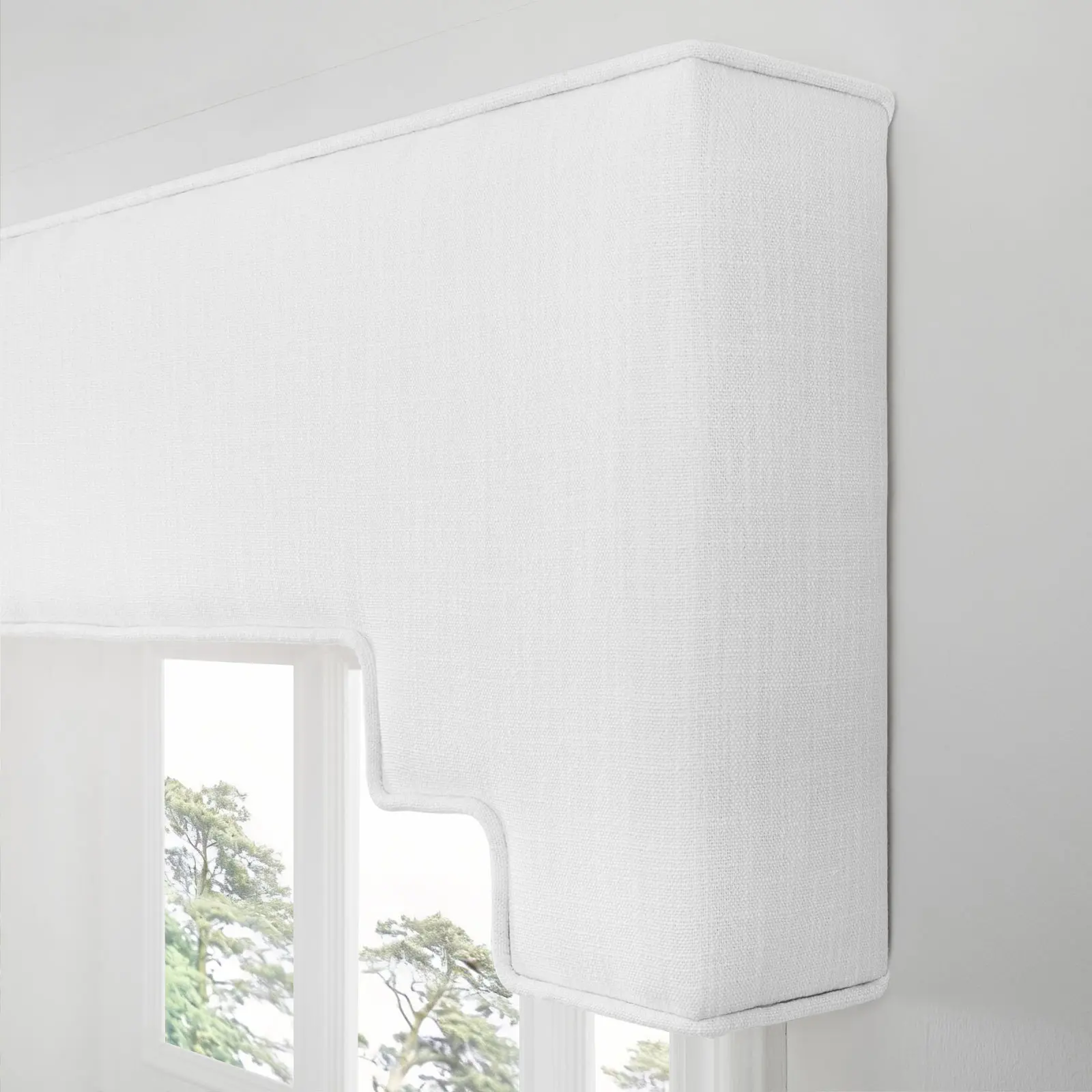 Liz Linen Decorative Stepped Cornice - Image 143