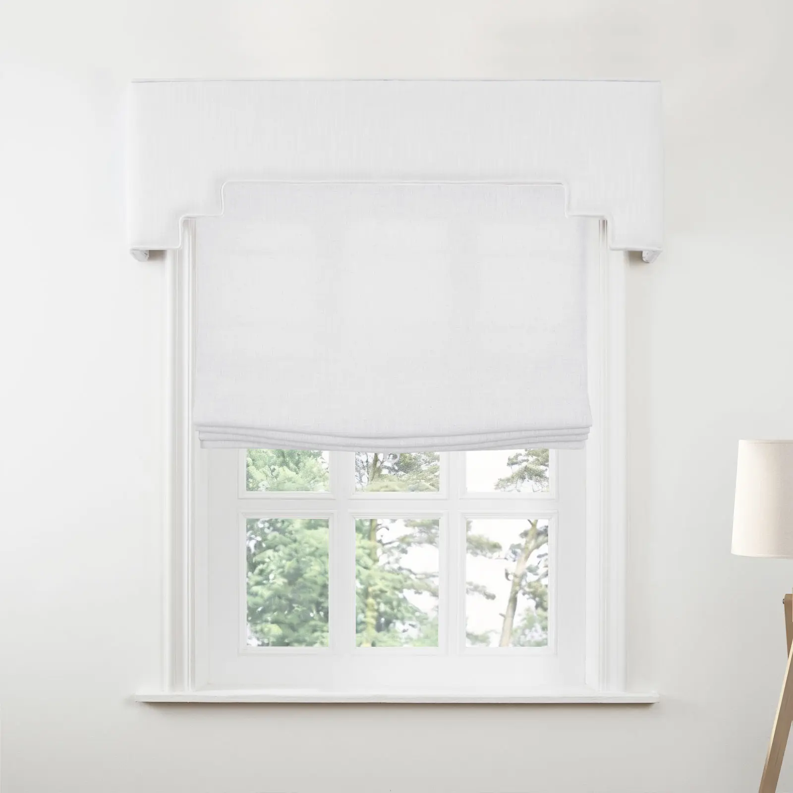 Liz Linen Decorative Stepped Cornice - Image 145