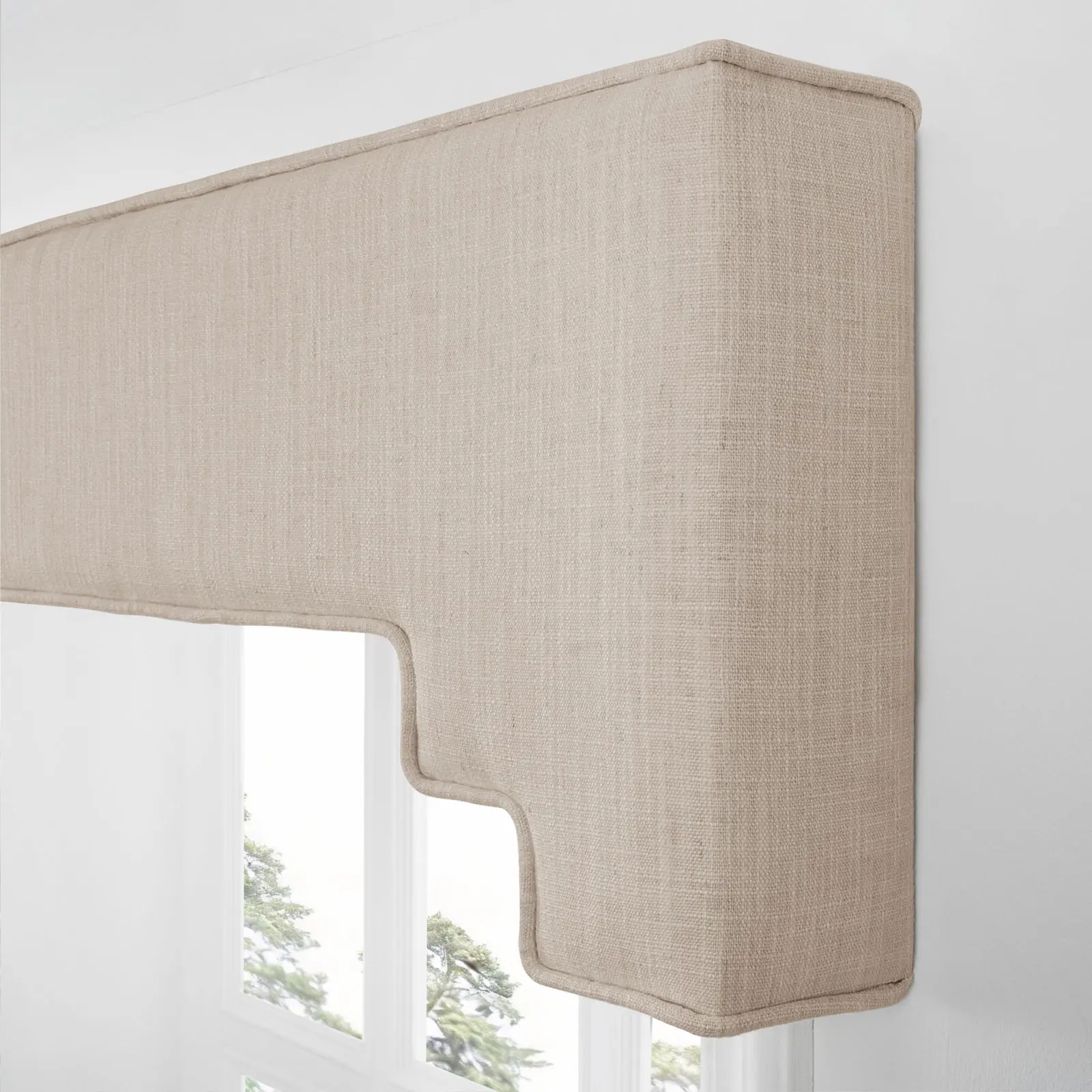 Liz Linen Decorative Stepped Cornice - Image 148