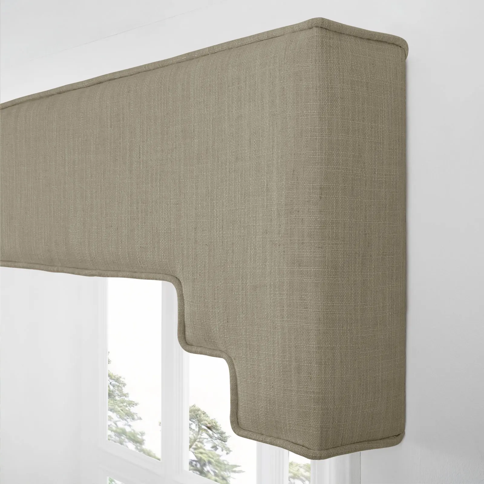 Liz Linen Decorative Stepped Cornice - Image 152
