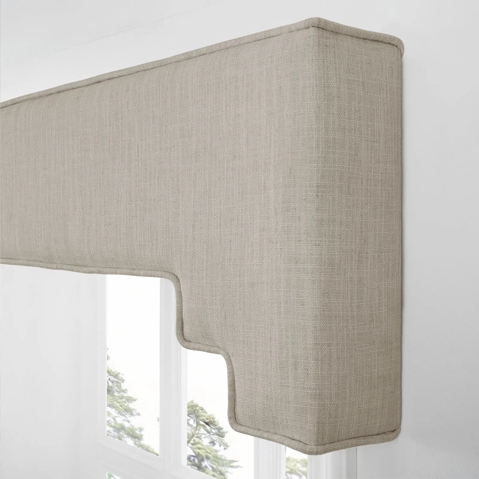 Liz Linen Decorative Stepped Cornice - Image 19