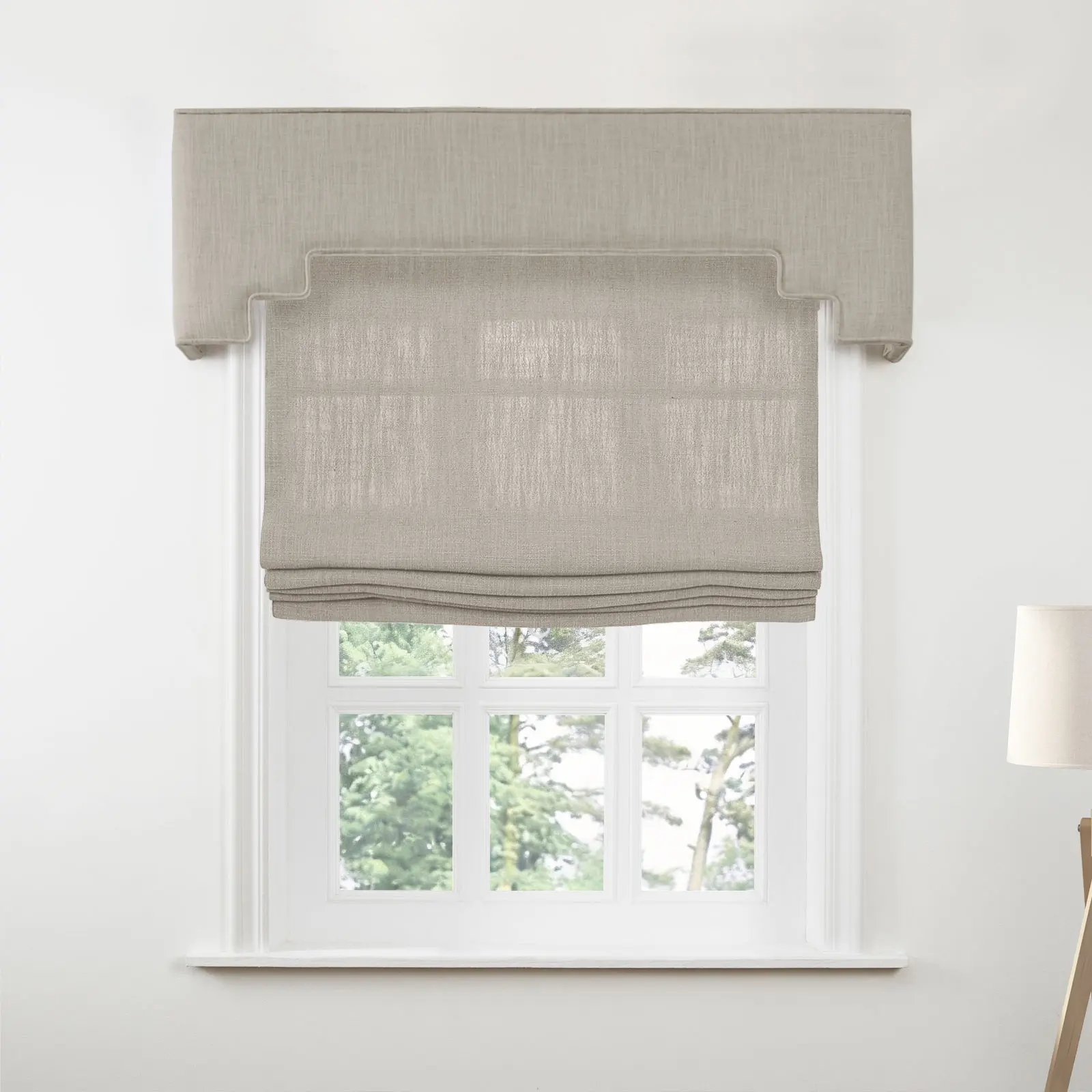 Liz Linen Decorative Stepped Cornice - Image 21