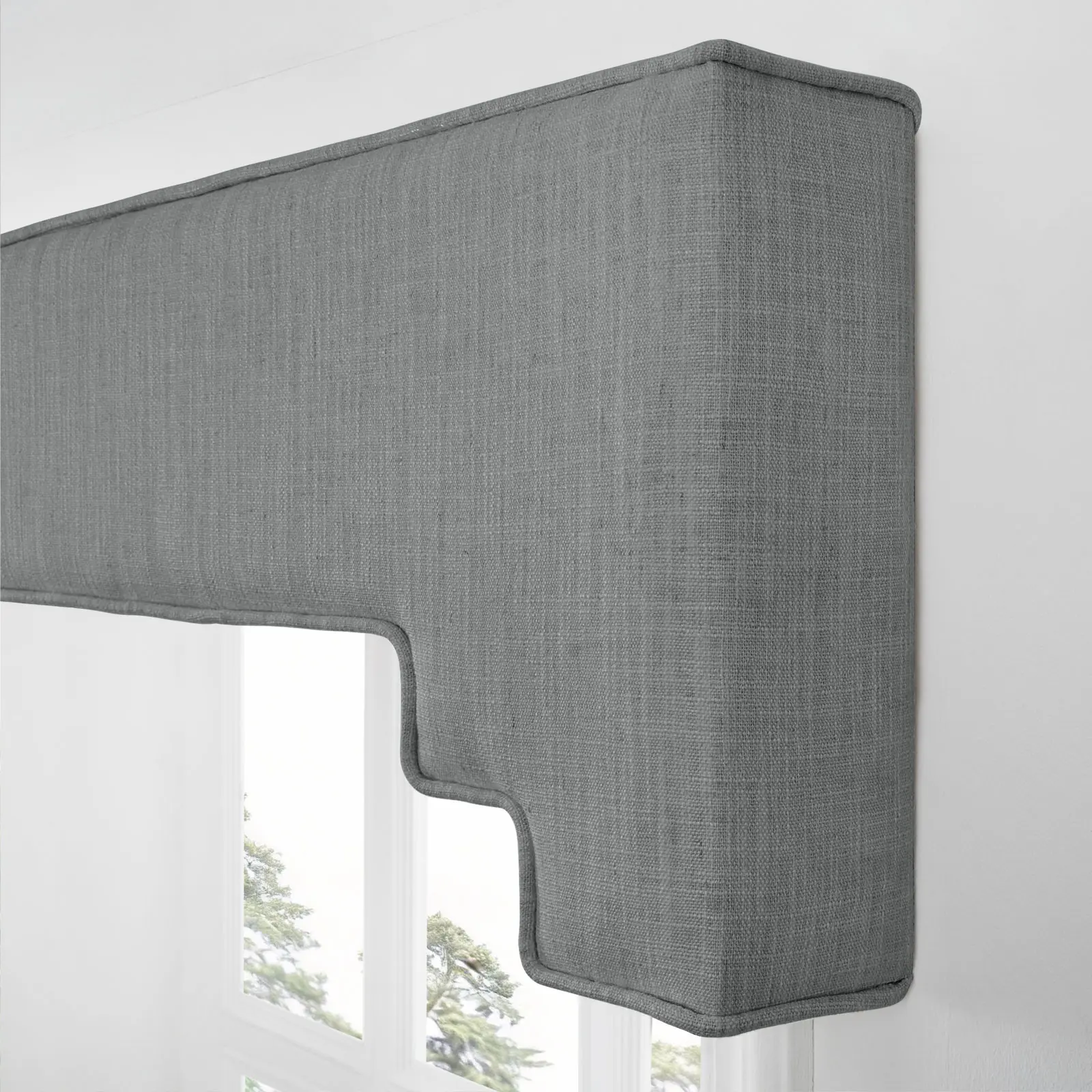 Liz Linen Decorative Stepped Cornice - Image 35