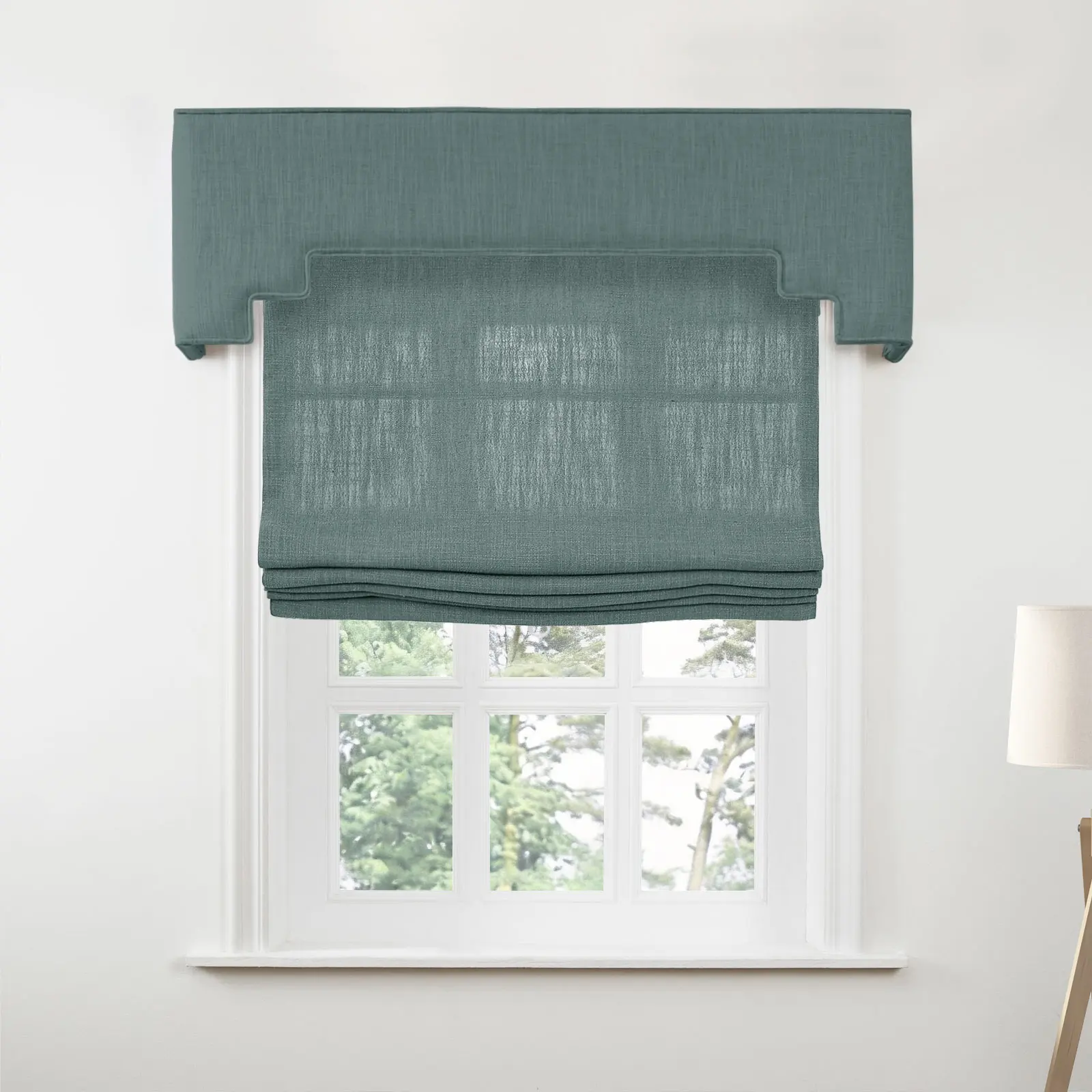 Liz Linen Decorative Stepped Cornice - Image 41