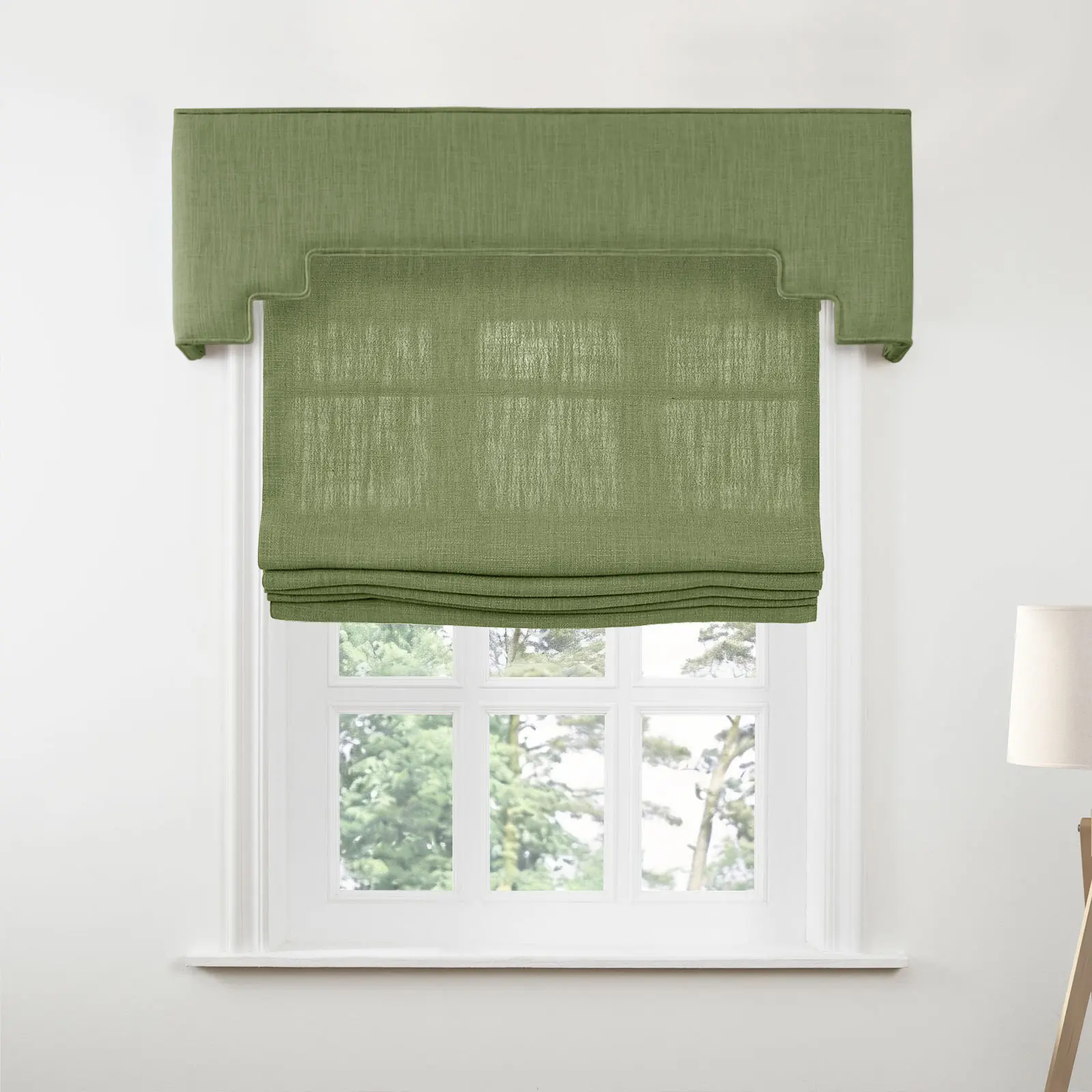 Liz Linen Decorative Stepped Cornice - Image 53