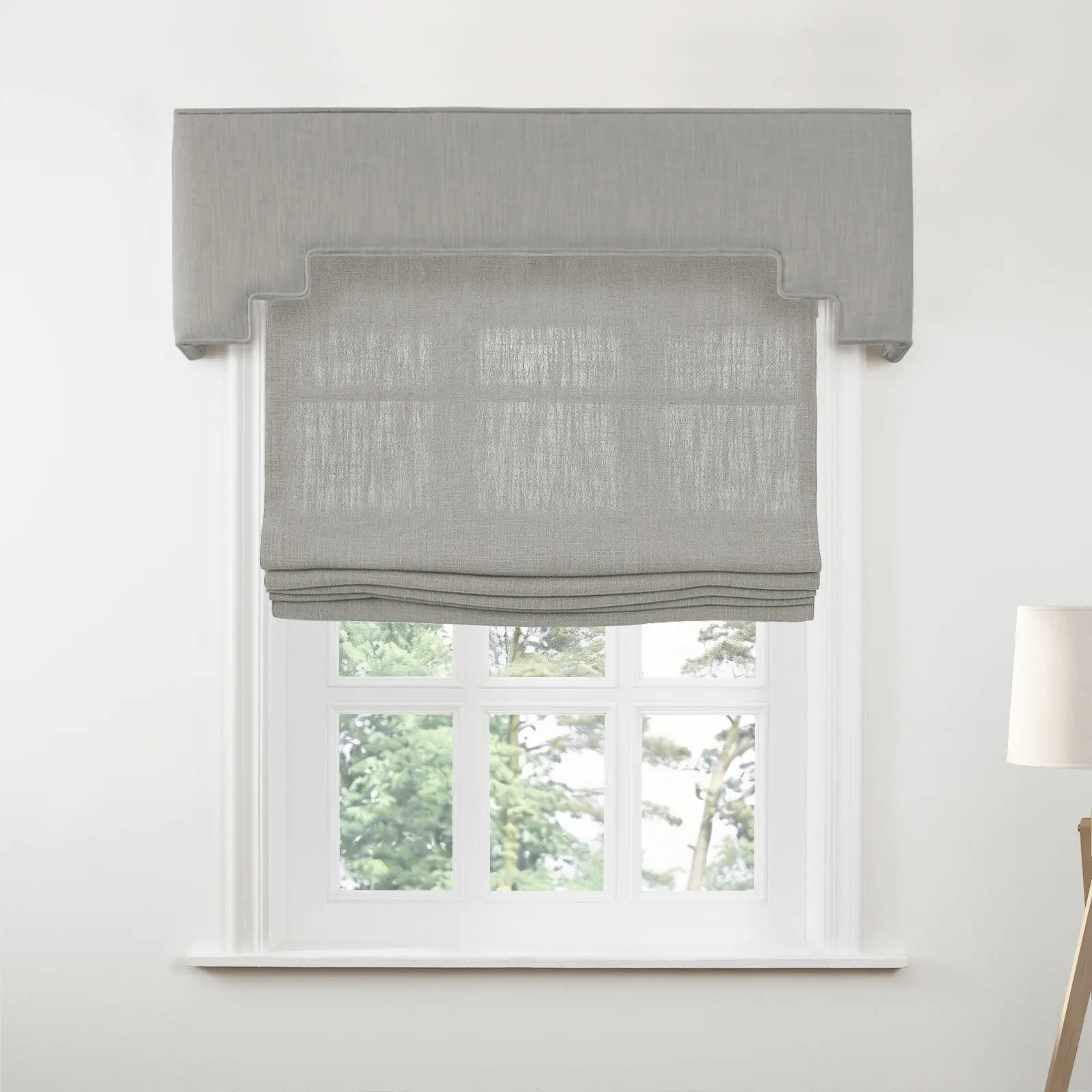 Liz Linen Decorative Stepped Cornice - Image 57