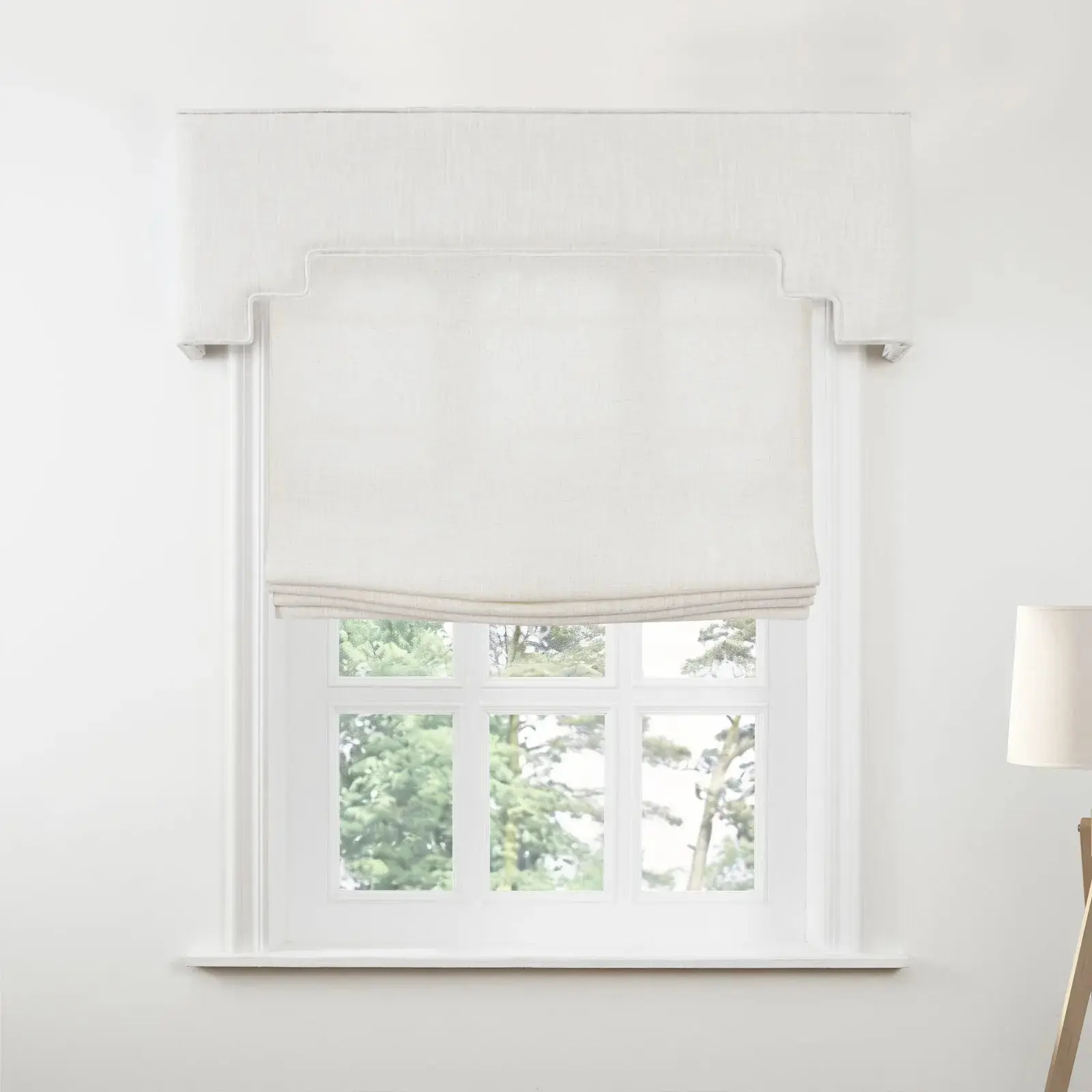 Liz Linen Decorative Stepped Cornice - Image 65