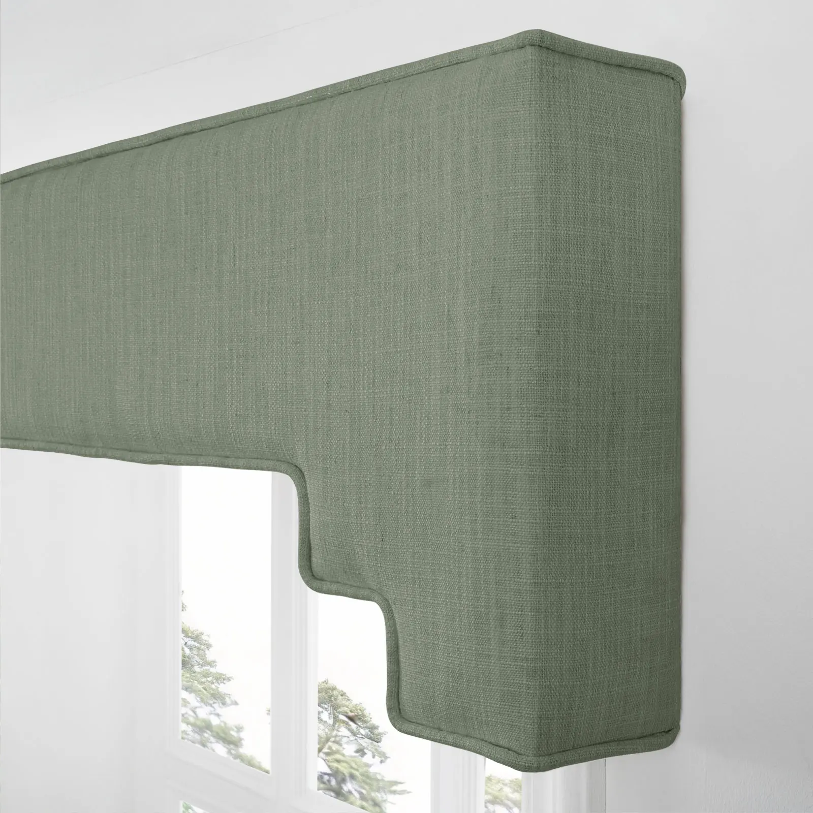 Liz Linen Decorative Stepped Cornice - Image 79
