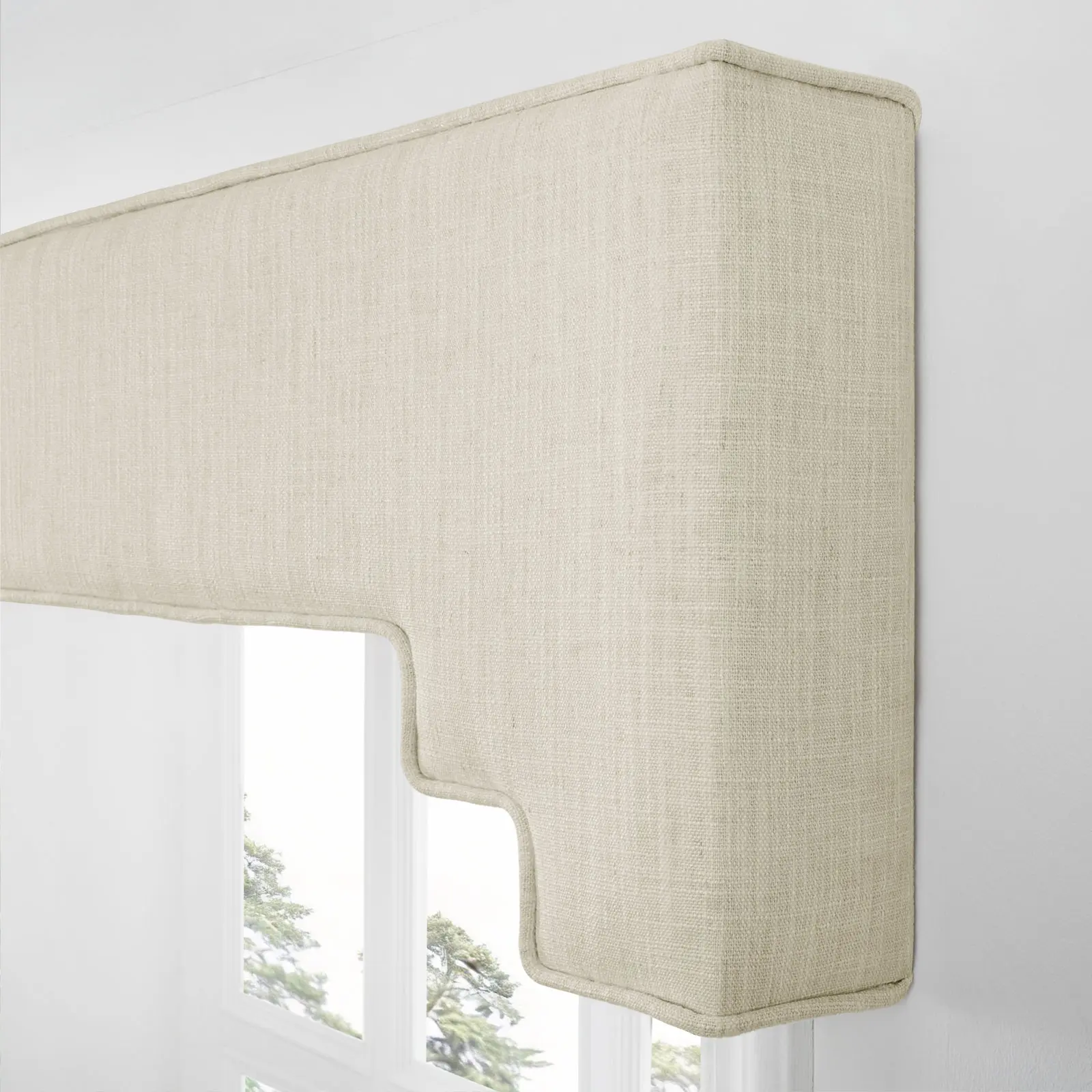 Liz Linen Decorative Stepped Cornice - Image 83