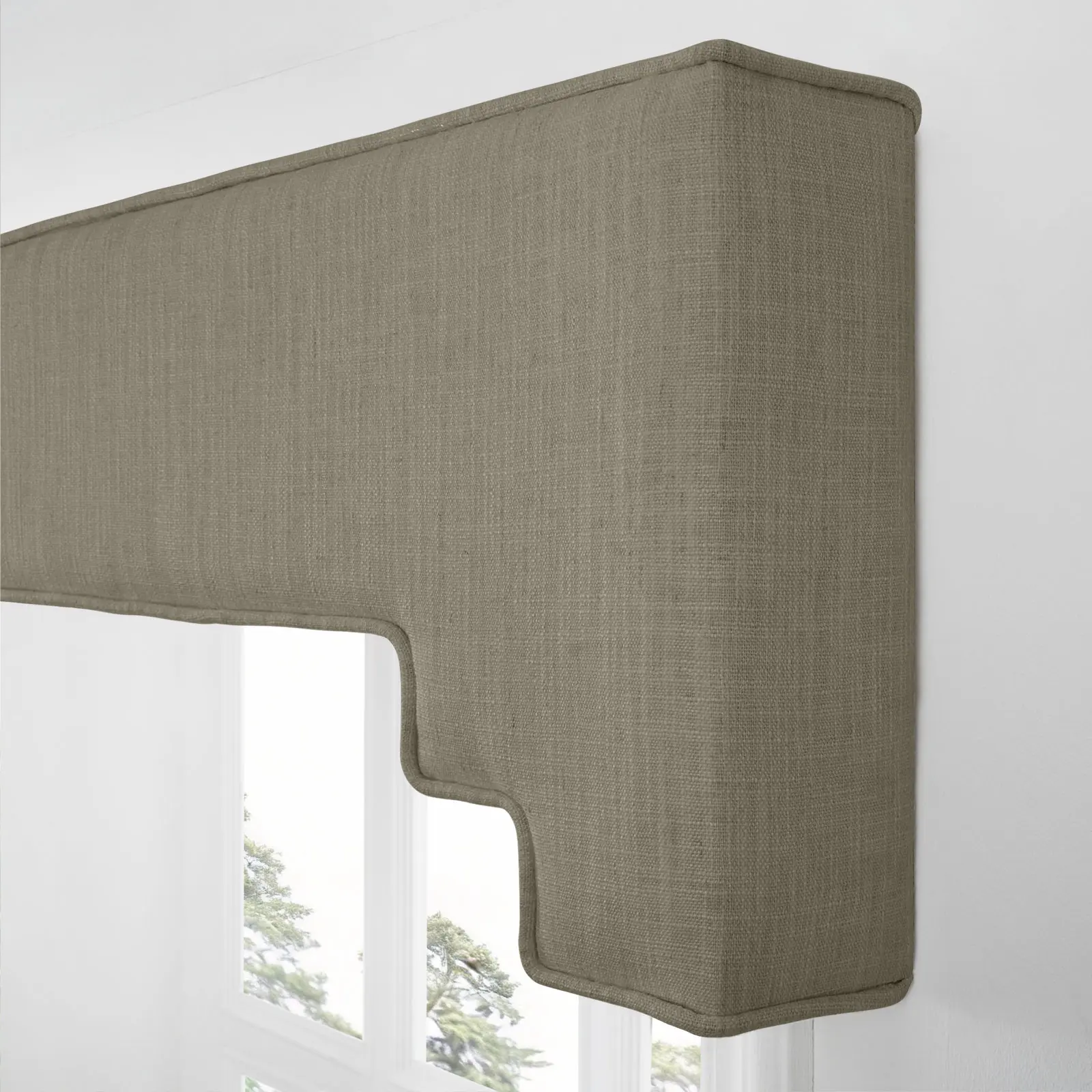 Liz Linen Decorative Stepped Cornice - Image 91