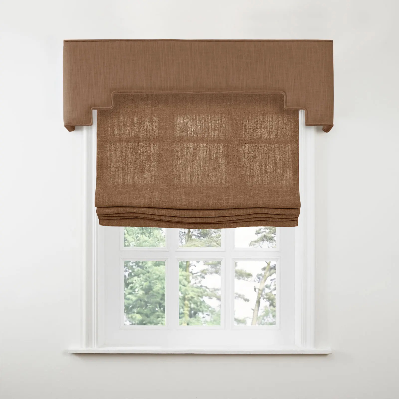 Liz Linen Decorative Stepped Cornice - Image 97