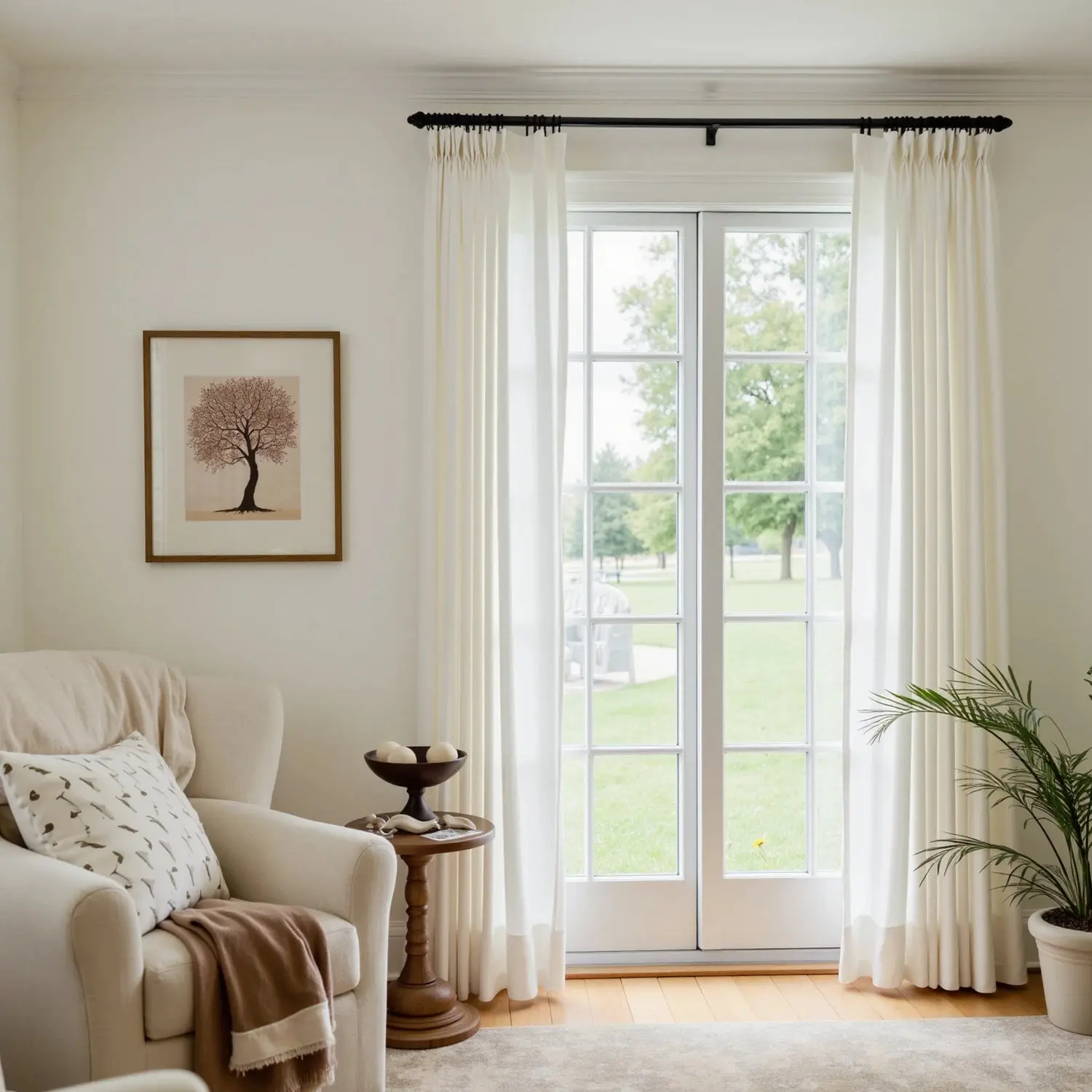 Liz Linen Ready Made Privacy Curtains Pinch Pleat Unlined - Image 14