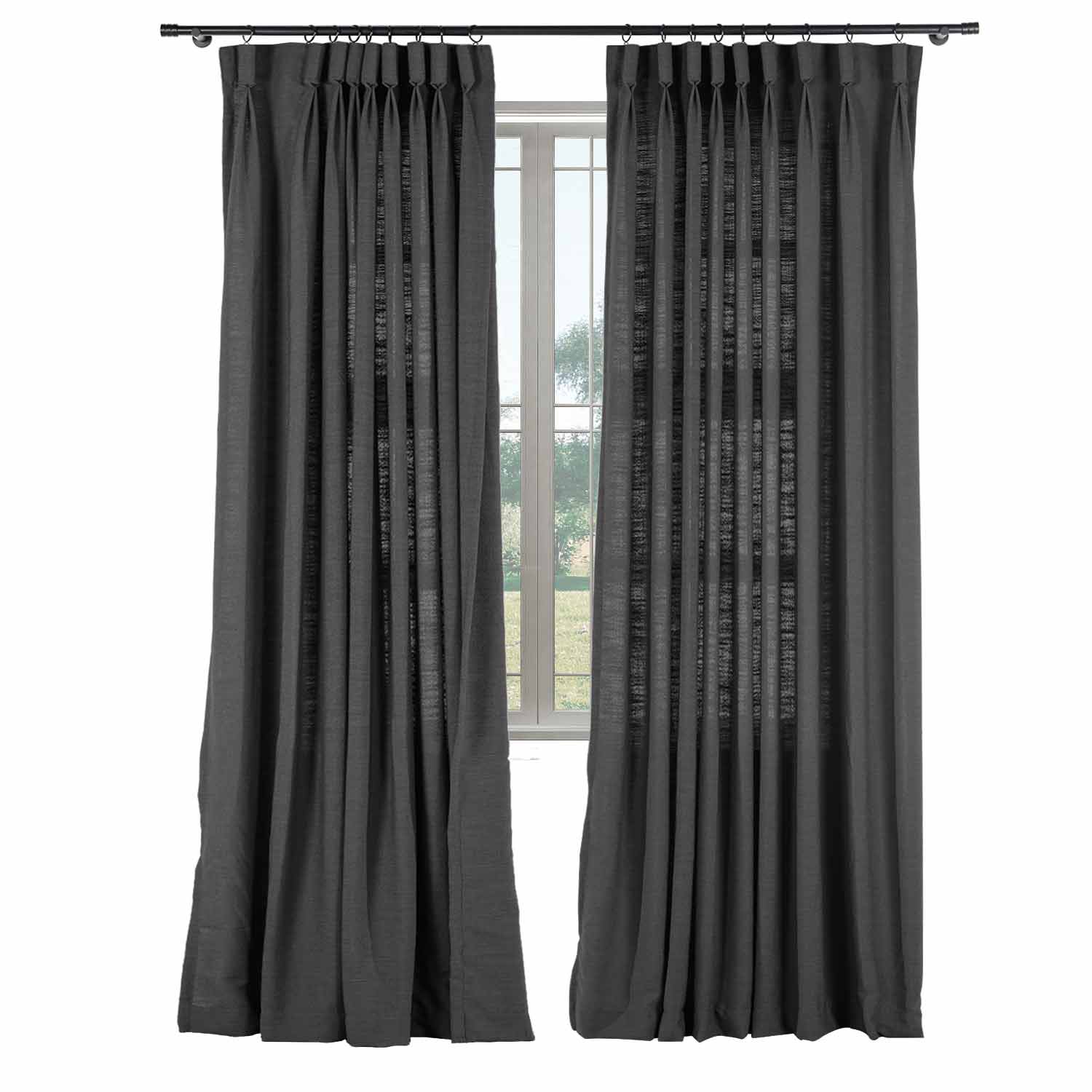 Liz Linen Extra Wide Curtains Pleated - Image 37