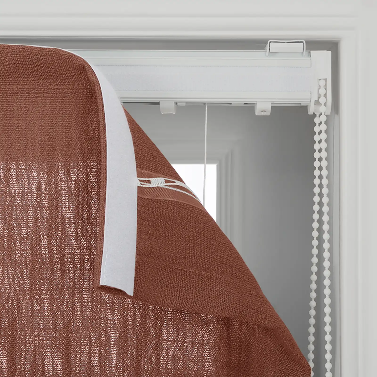 Liz Linen Flat Roman Shade Cord Lift - Image 101