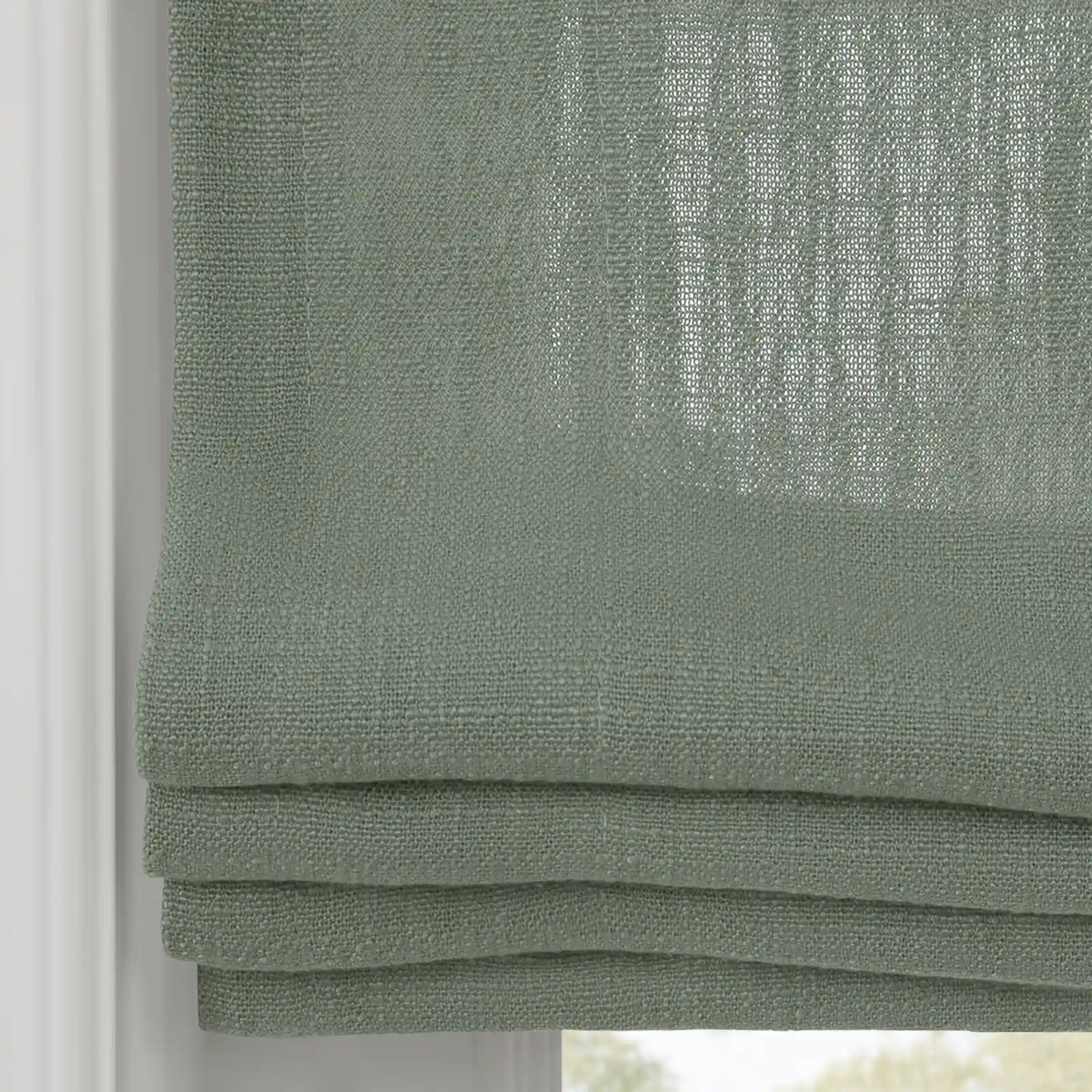 Liz Linen Flat Roman Shade Cord Lift - Image 130
