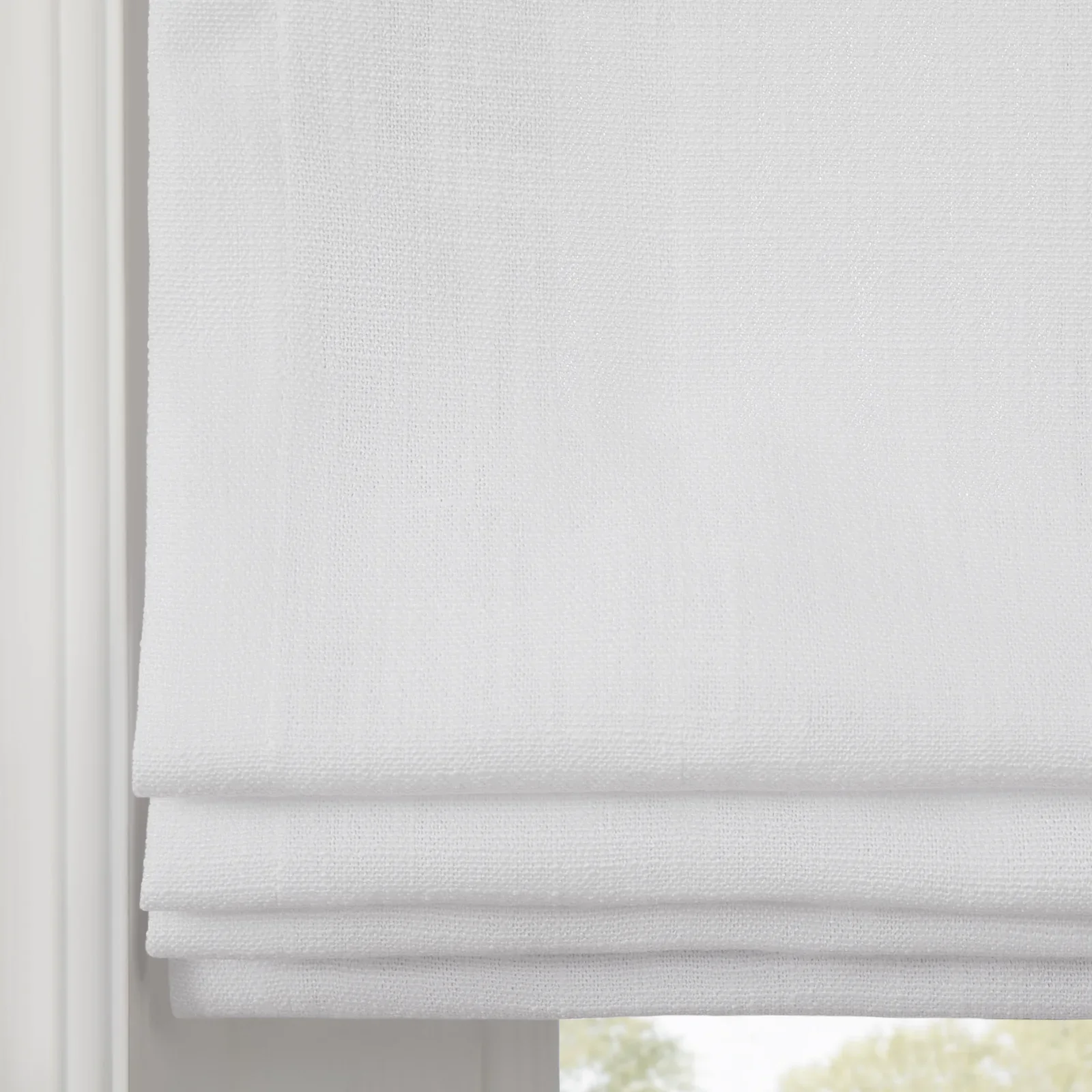 Liz Linen Flat Roman Shade Cord Lift - Image 6