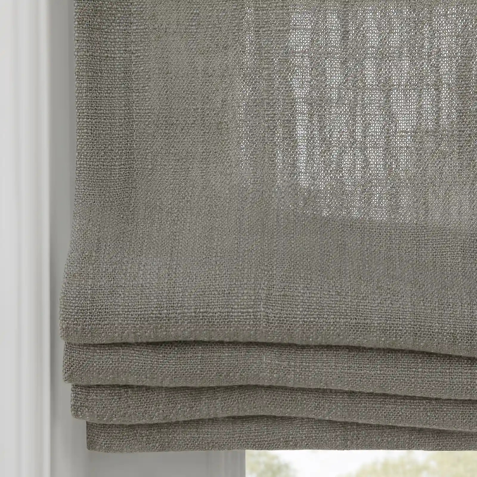 Liz Linen Flat Roman Shade Cord Lift - Image 62