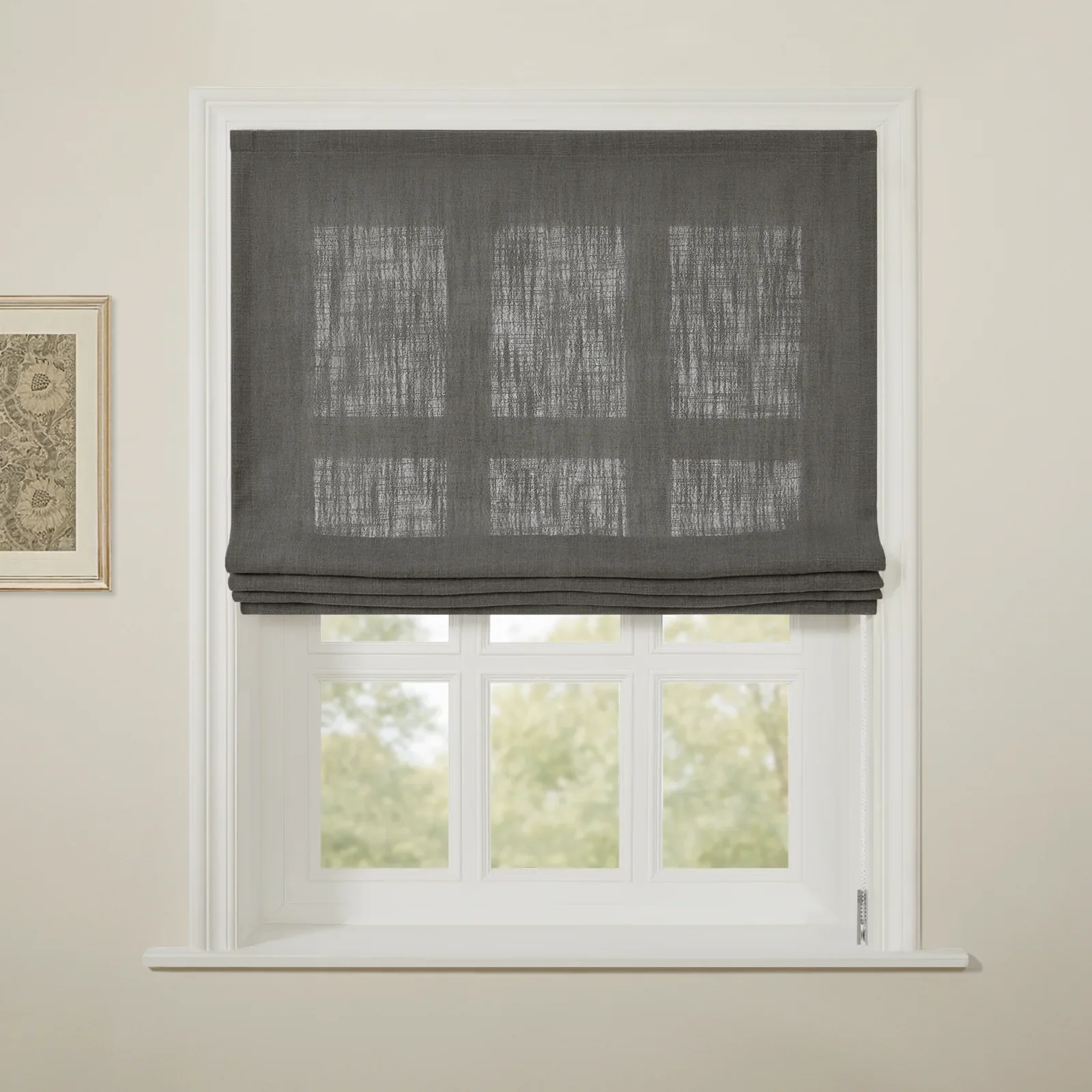 Liz Linen Flat Roman Shade Cord Lift - Image 71
