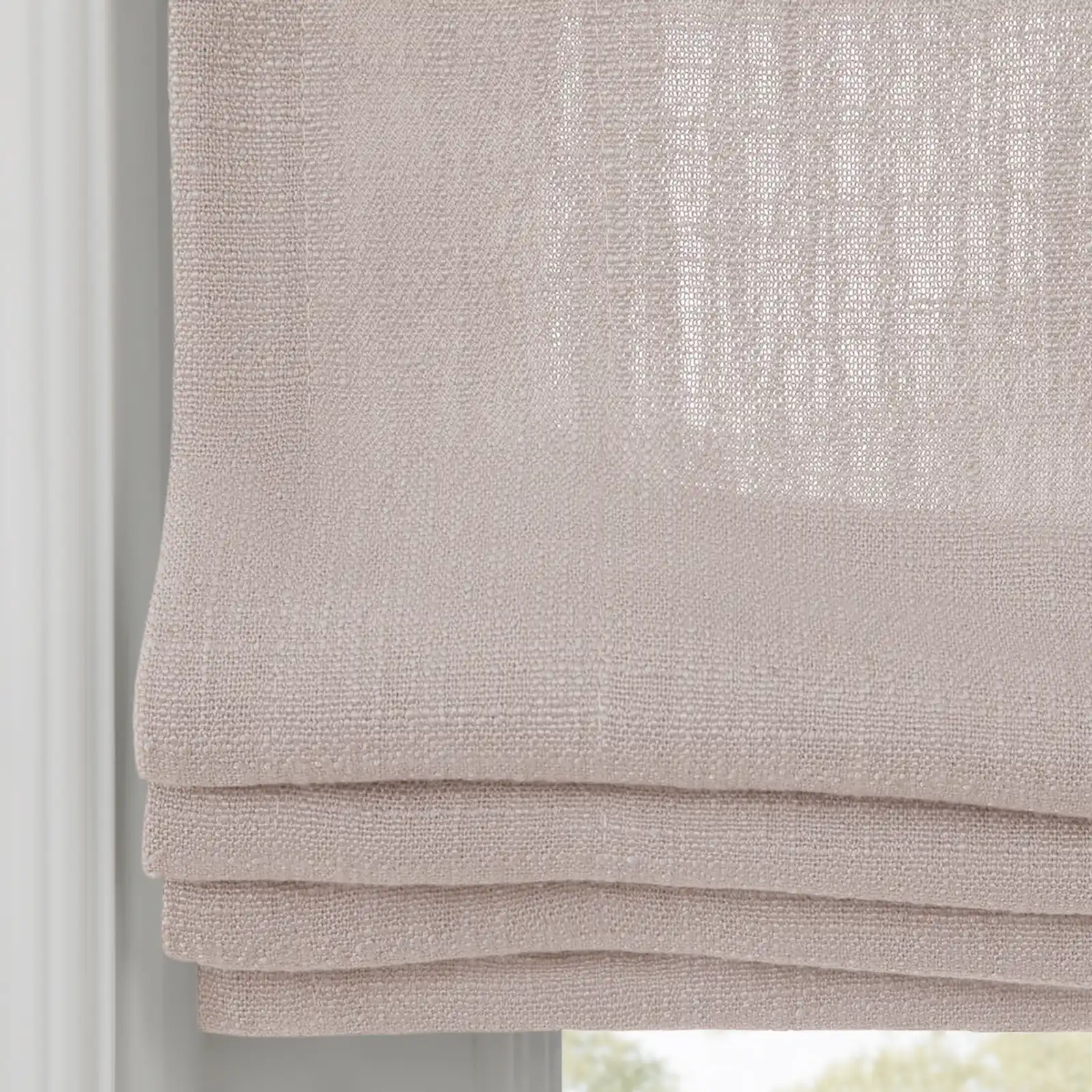 Liz Linen Flat Roman Shade Cord Lift - Image 82