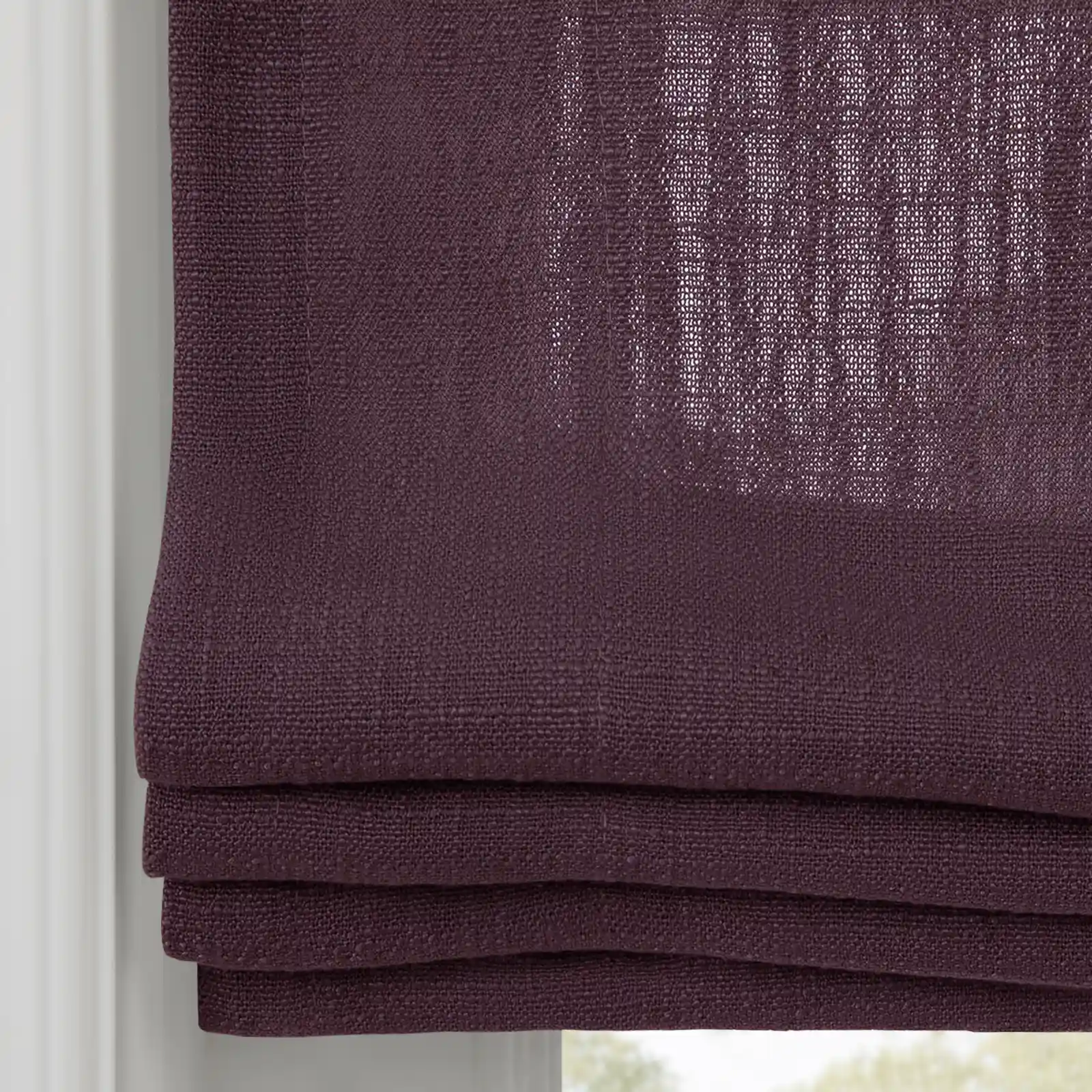 Liz Linen Flat Roman Shade Cord Lift - Image 90
