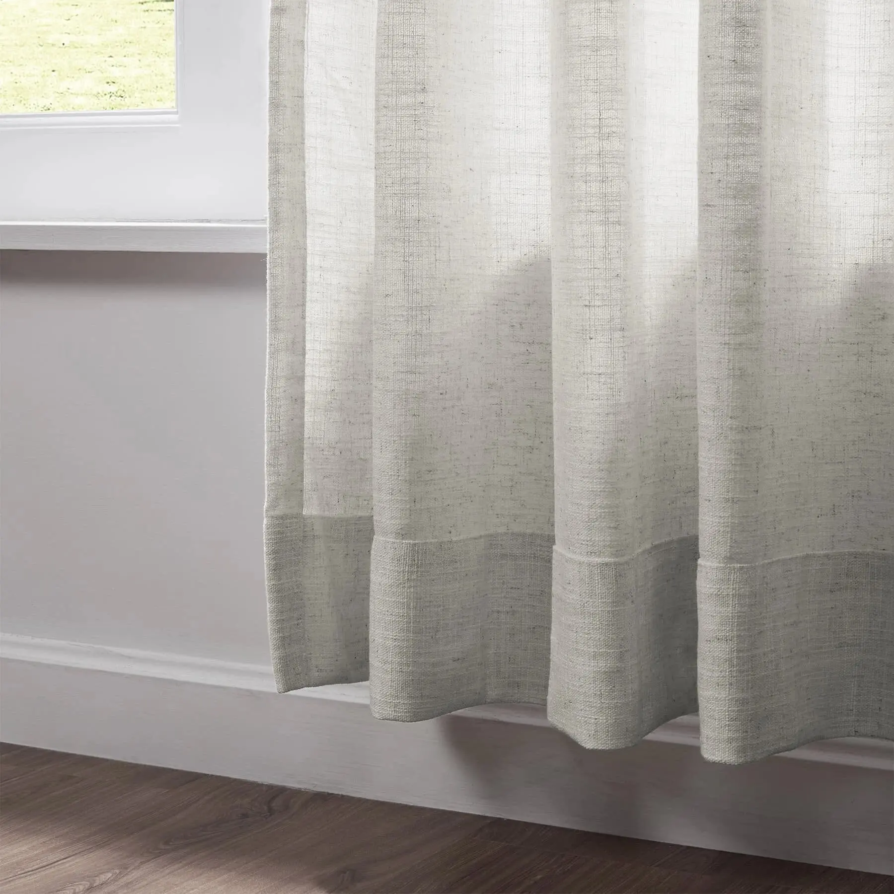 Liz Linen Drapery Pinch Pleat with Unlined - Beige White - Image 11
