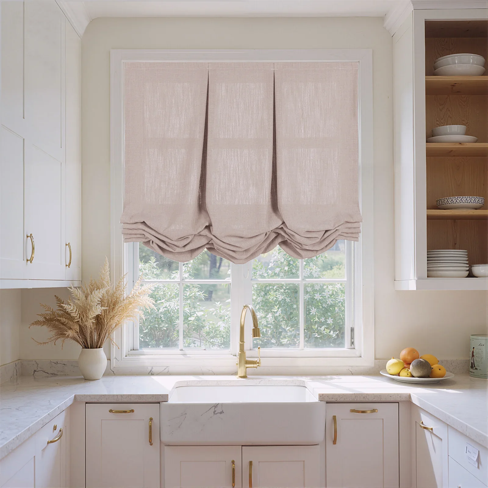 Liz Linen Pleated Balloon Shade Cord Lift - Image 108