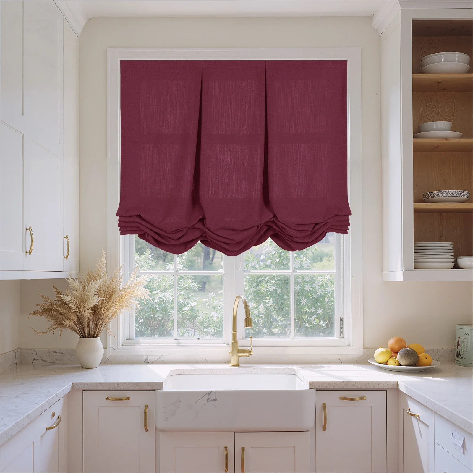 Liz Linen Pleated Balloon Shade Cord Lift - Image 132