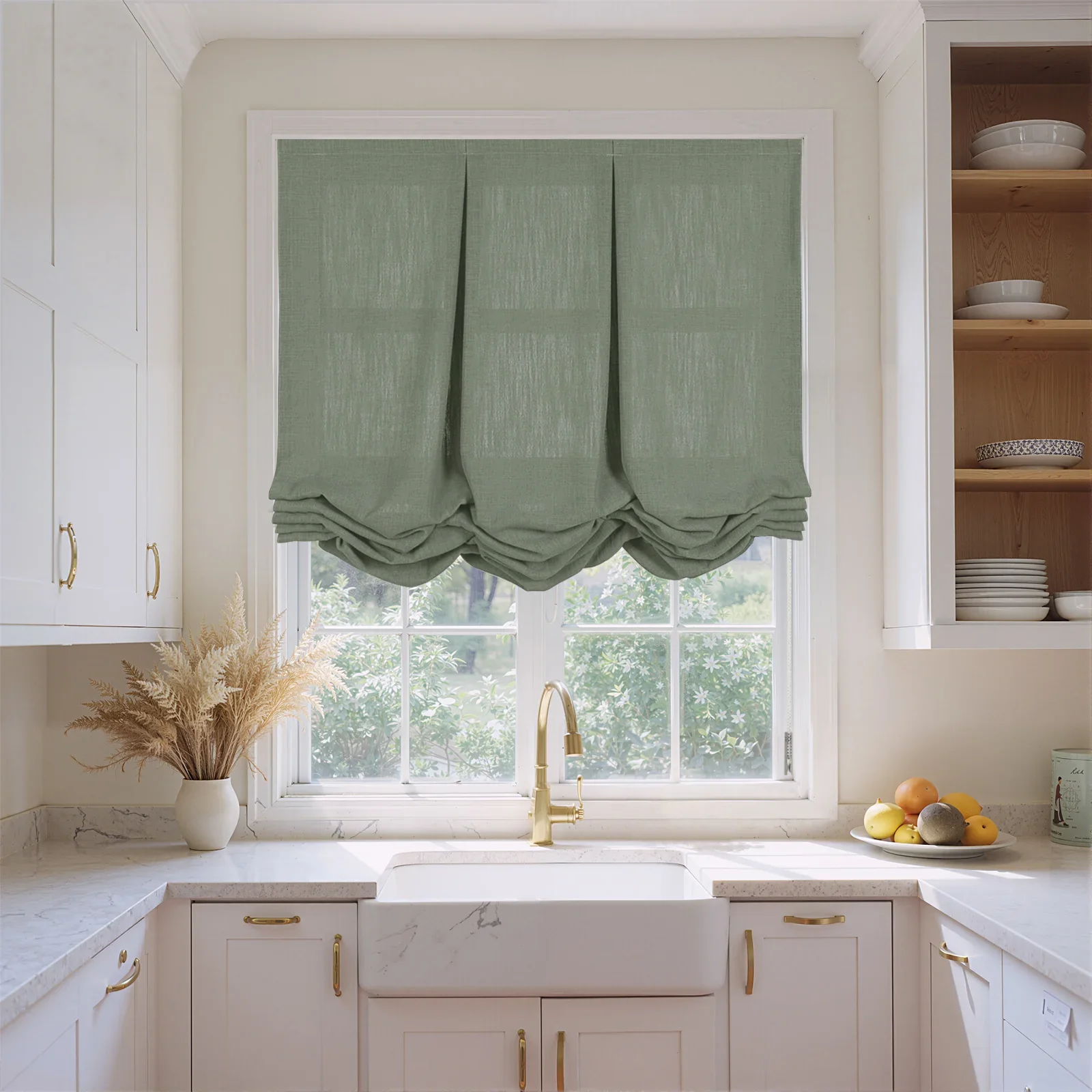 Liz Linen Pleated Balloon Shade Cord Lift - Image 186