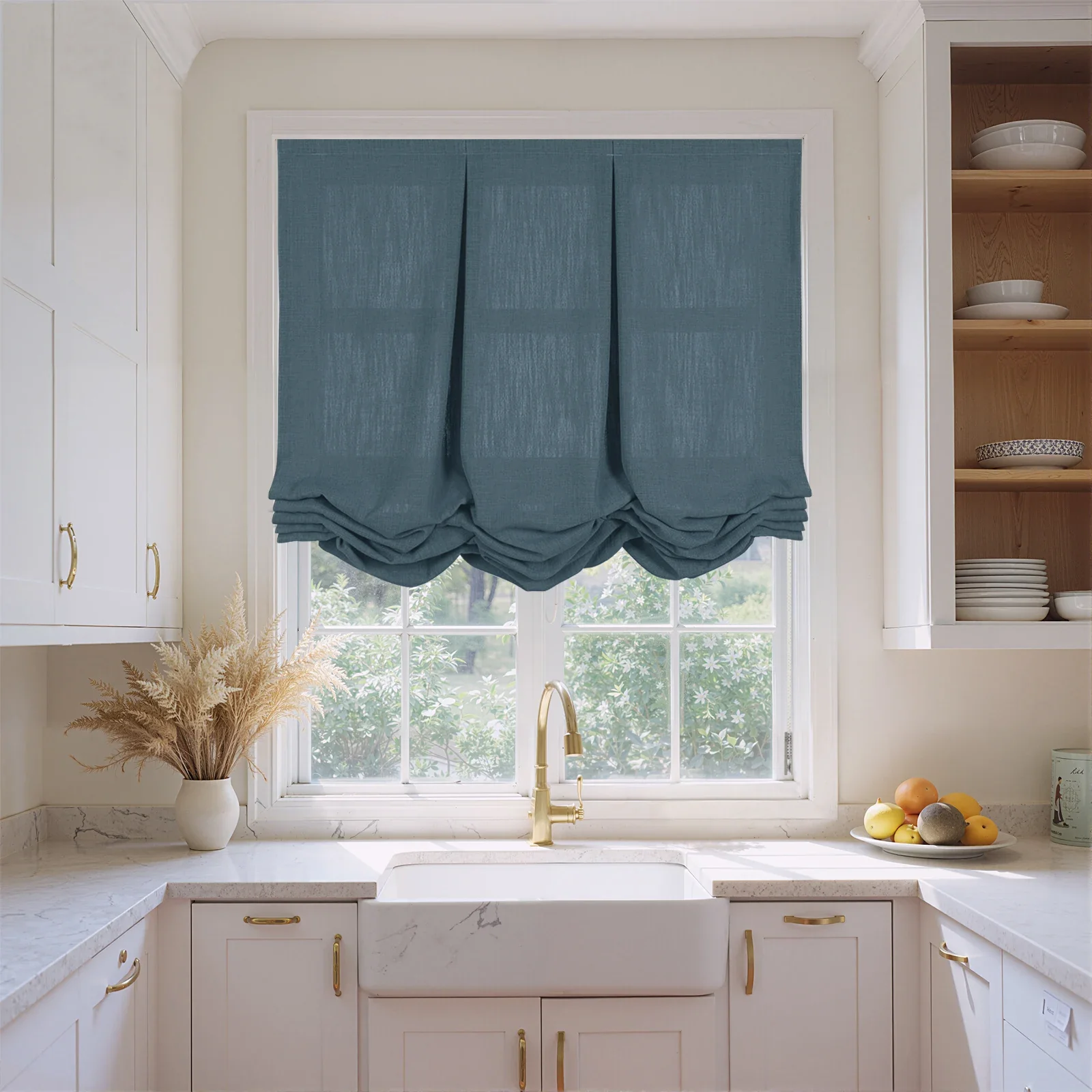 Liz Linen Pleated Balloon Shade Cord Lift - Image 204