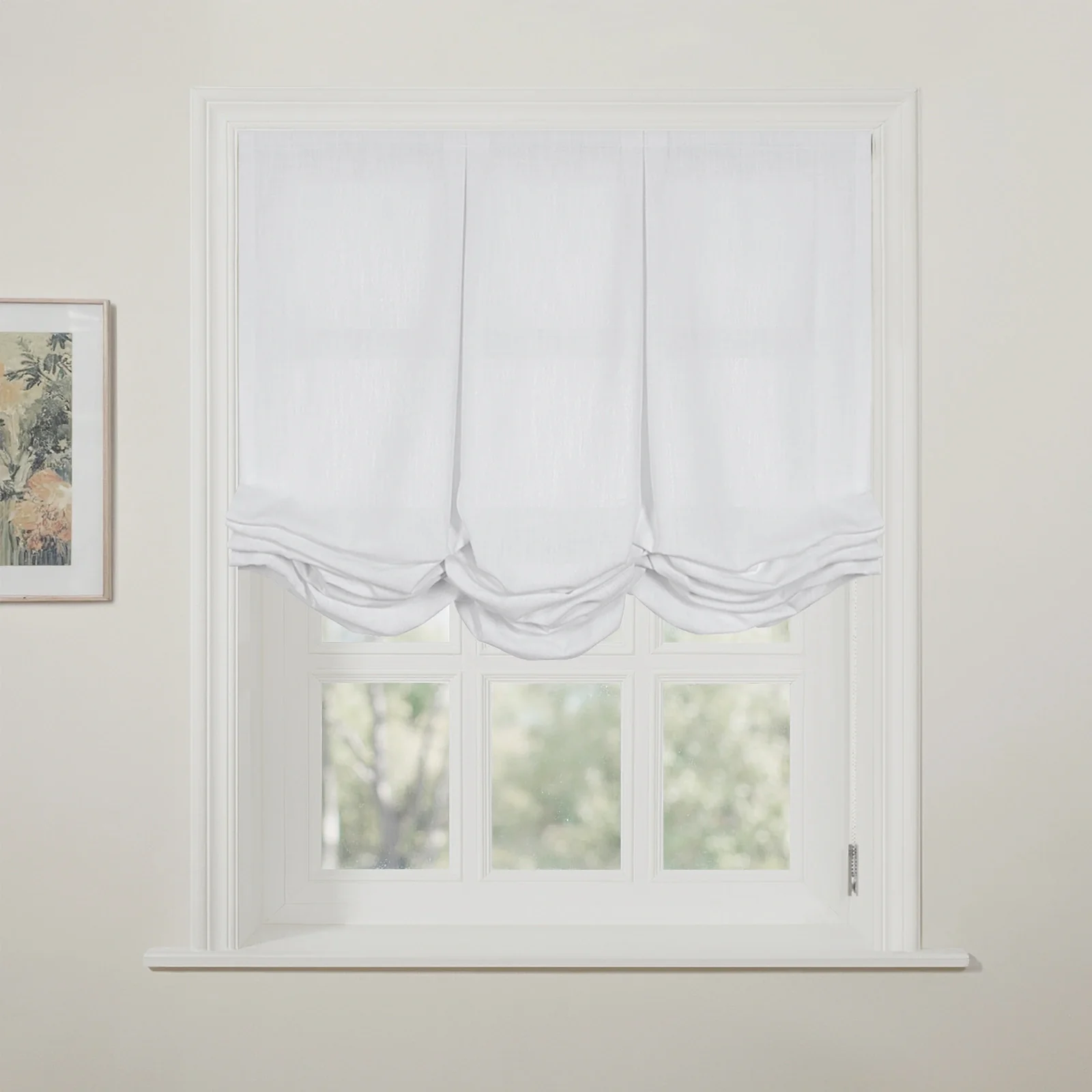 Liz Linen Pleated Balloon Shade Cord Lift - Image 3