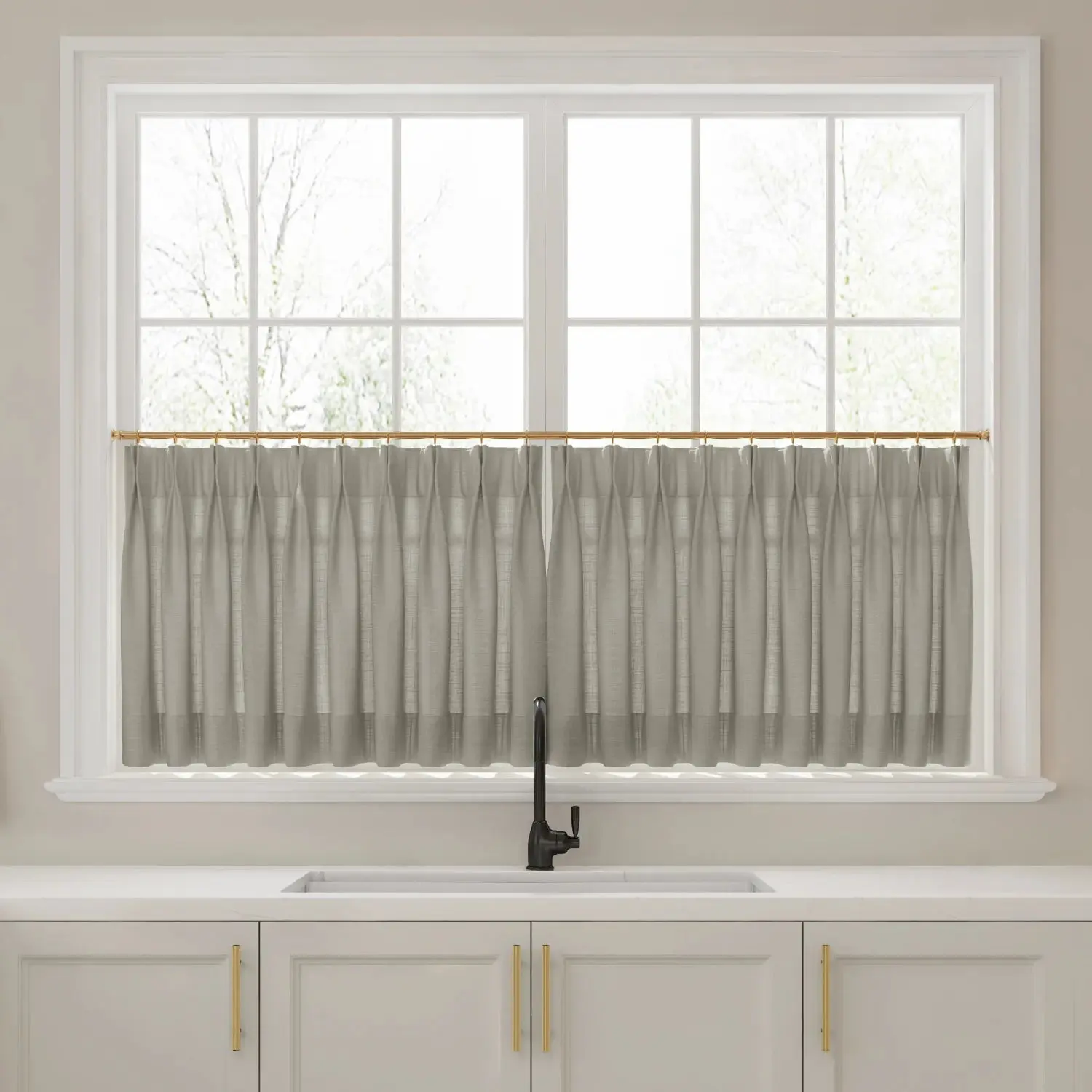 Liz Linen Pleated Cafe Curtains - Image 27