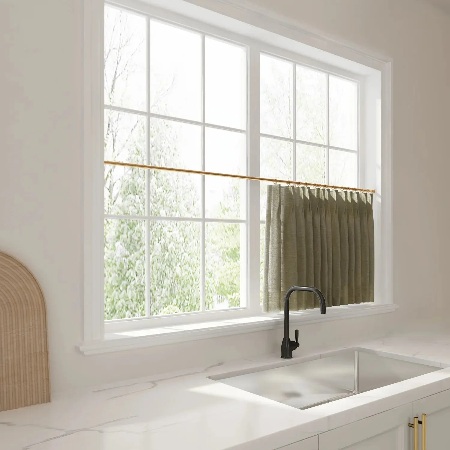 Liz Linen Pleated Cafe Curtains - Image 91
