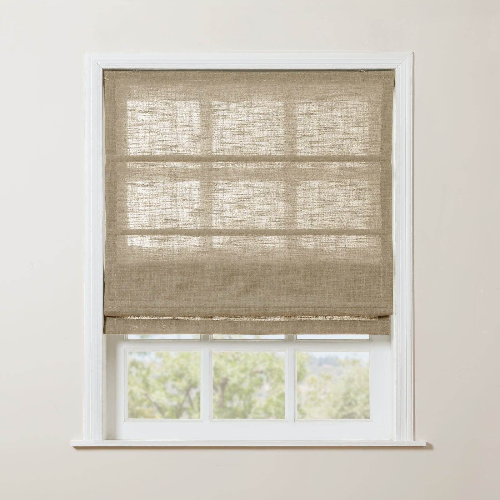 TWOPAGES Liz™  Linen Roman Shade Cordless Plus Size - Image 55