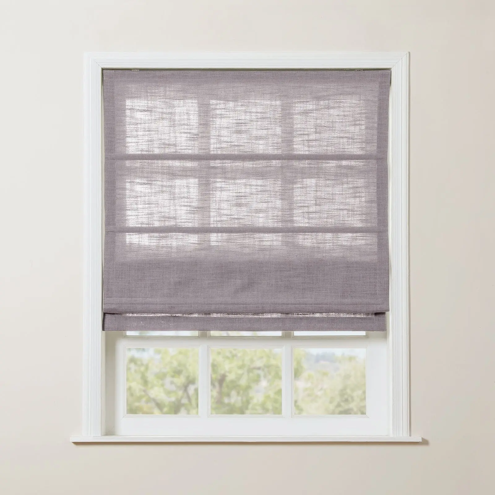 Liz Linen Blend Roman Shade Cordless - Wooden Headrail - Image 36