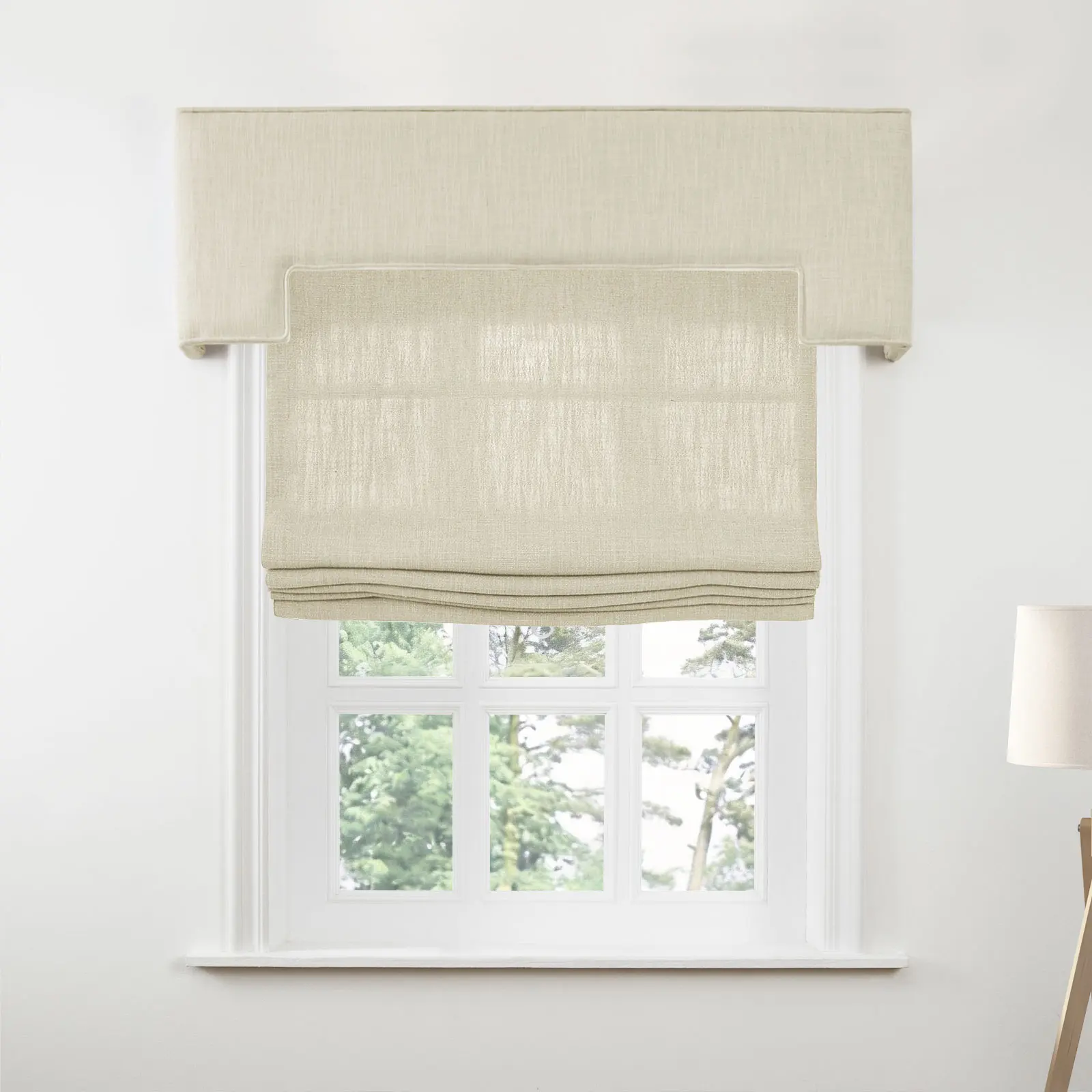 Liz Linen Stepped Cornice Board - Image 86