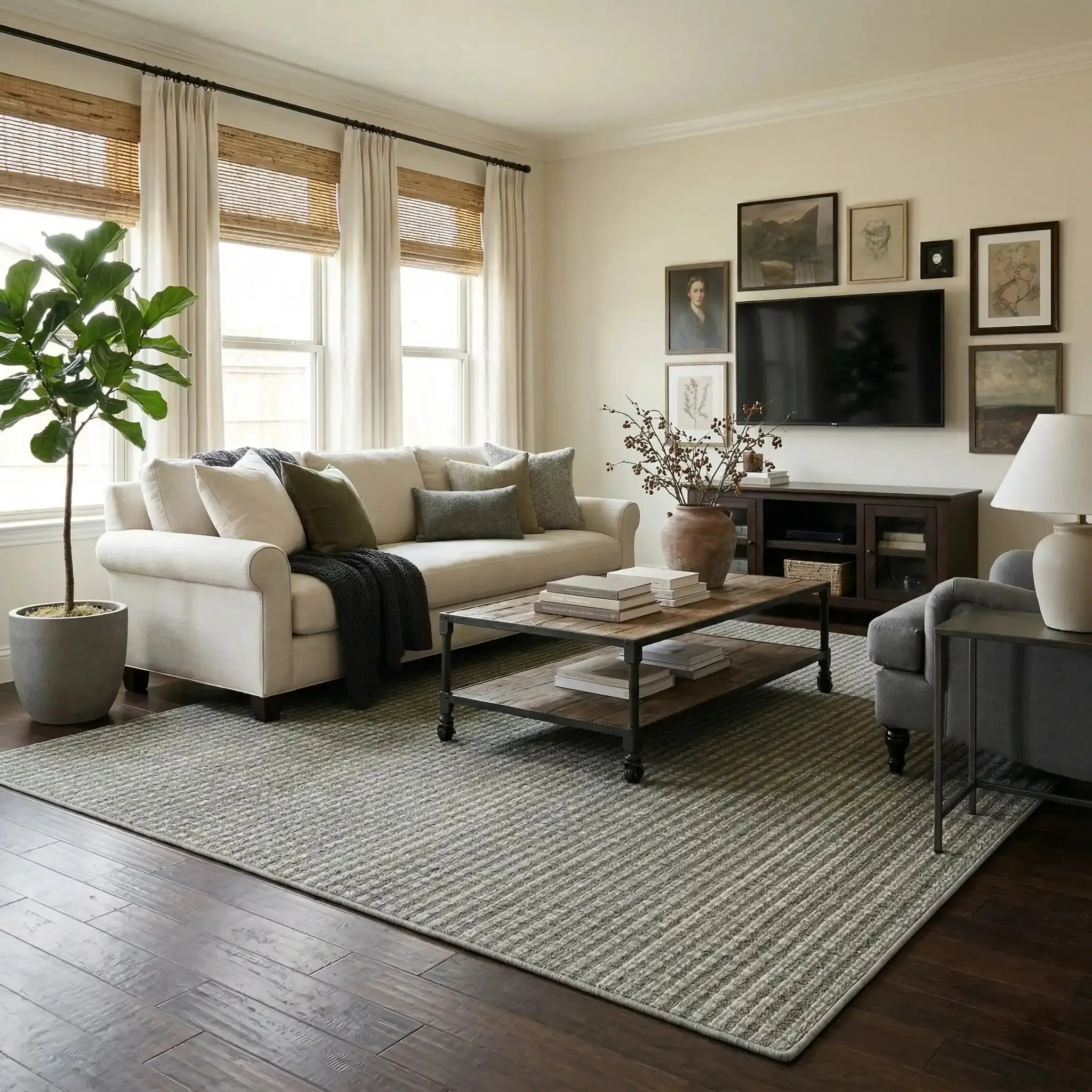 Lucia Textured Striped Wool Rug - Image 8